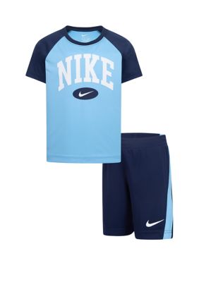 Boys 4-7 Raglan Mesh Shorts Set