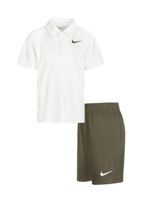 Boys 4-7 Dri Fit Polo Shirt and Shorts Set