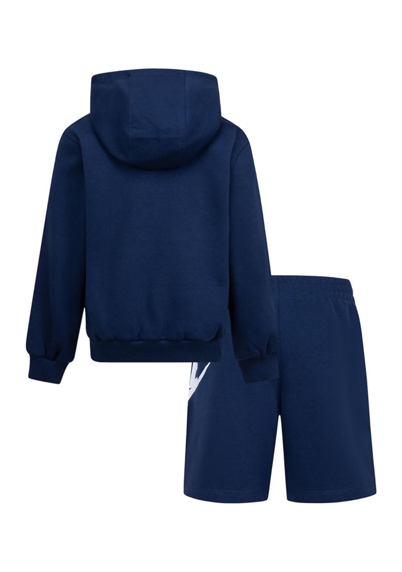 Boys 4-7 Graphic Hoodie and Logo Shorts Set