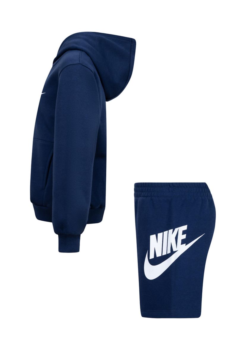 Boys 4-7 Graphic Hoodie and Logo Shorts Set