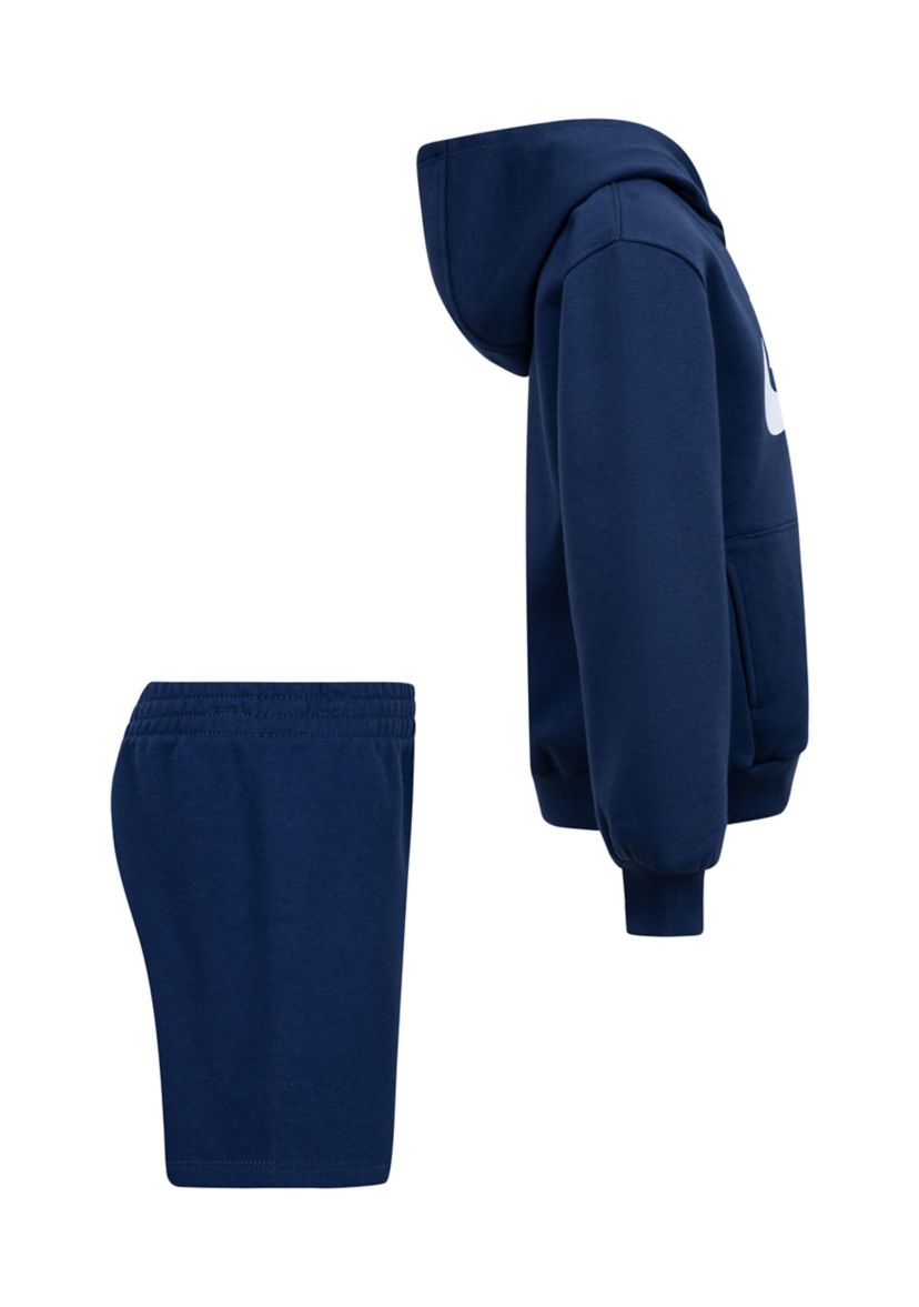 Boys 4-7 Graphic Hoodie and Logo Shorts Set
