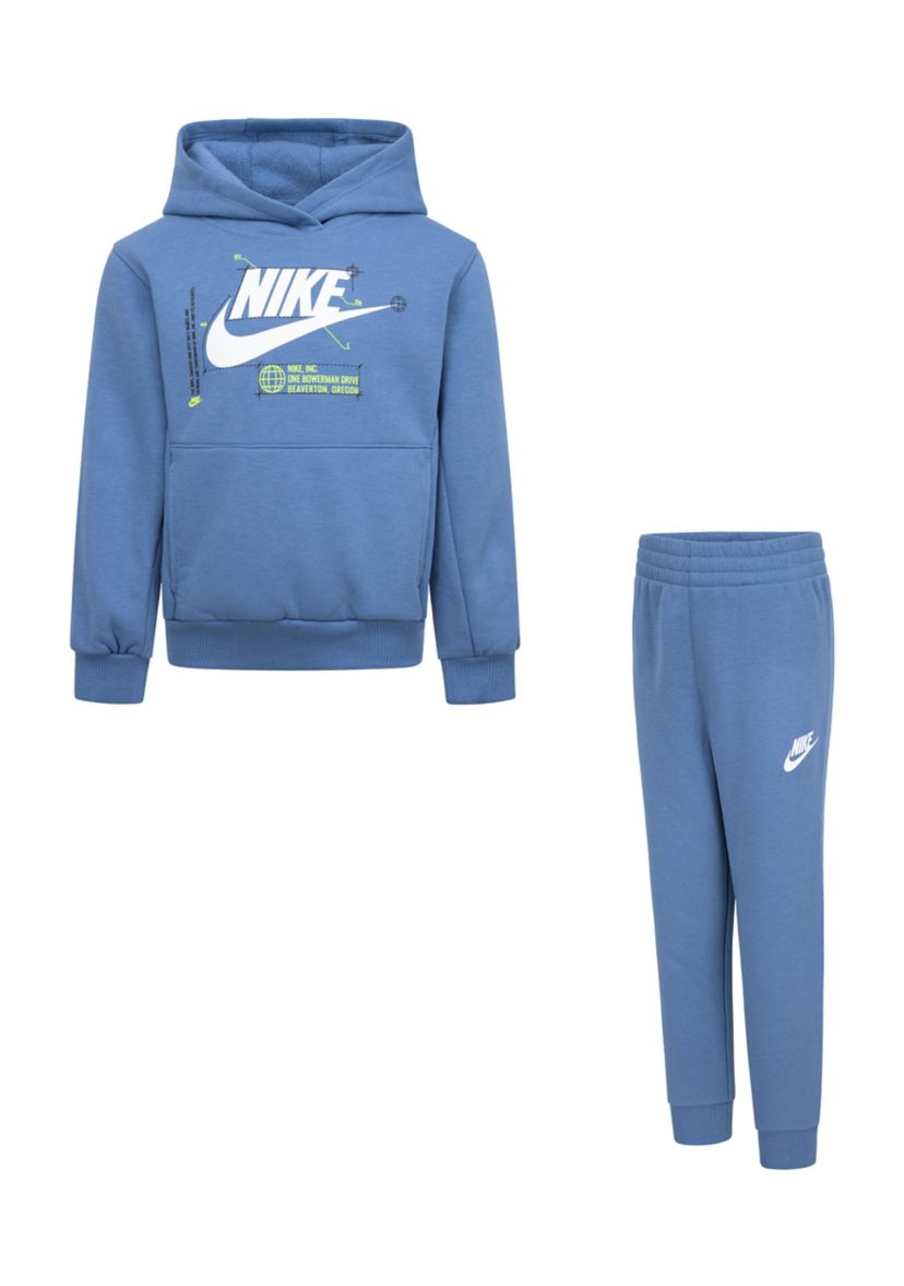 Boys 4-7 Big Logo Graphic Hoodie and Fleece Joggers Set