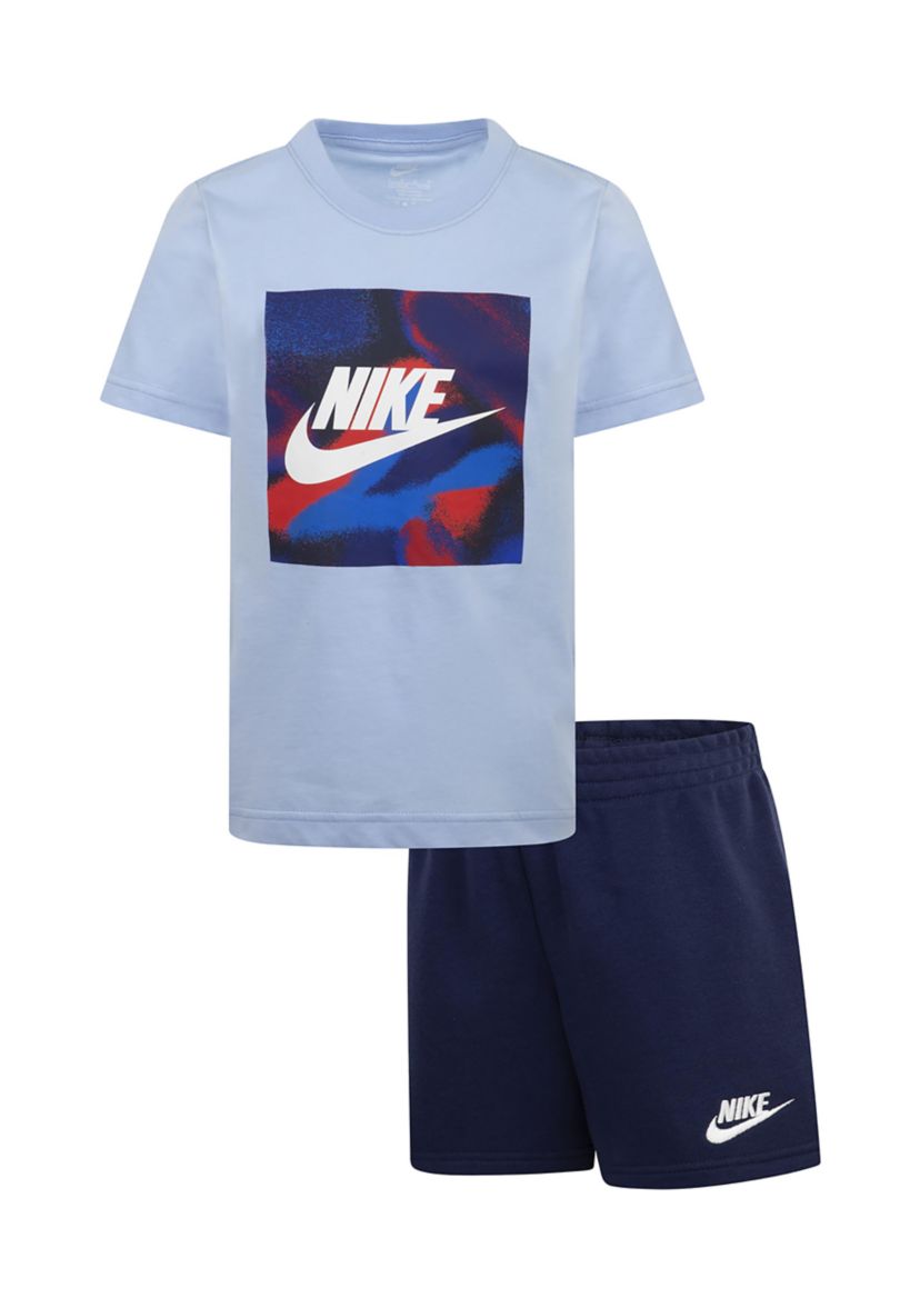 Boys 4-7 Jersey Box Logo Graphic T-Shirt and Shorts Set
