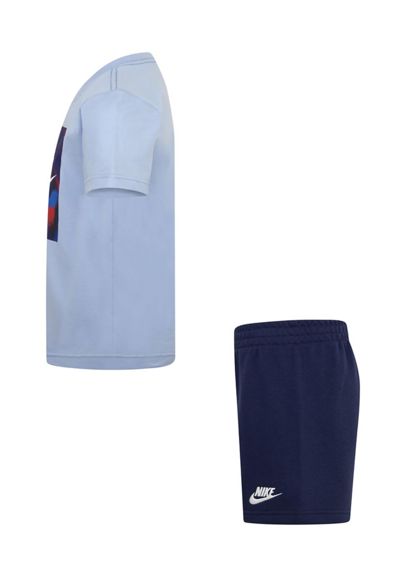Boys 4-7 Jersey Box Logo Graphic T-Shirt and Shorts Set