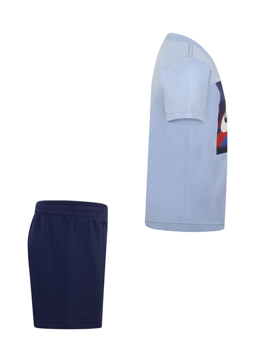 Boys 4-7 Jersey Box Logo Graphic T-Shirt and Shorts Set