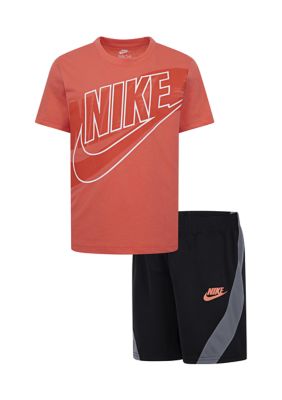 Nike Boys 4-7 Jersey Big Logo Graphic T-Shirt and Shorts Set