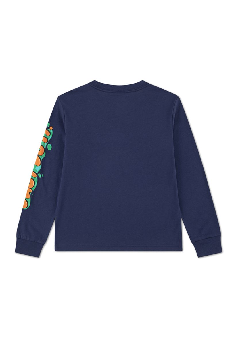 Boys 4-7 Long Sleeve Slime Graphic T-Shirt 