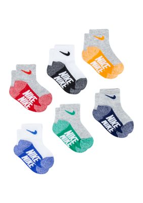 Nike Assorted 6 Pack Ankle Socks in University Red