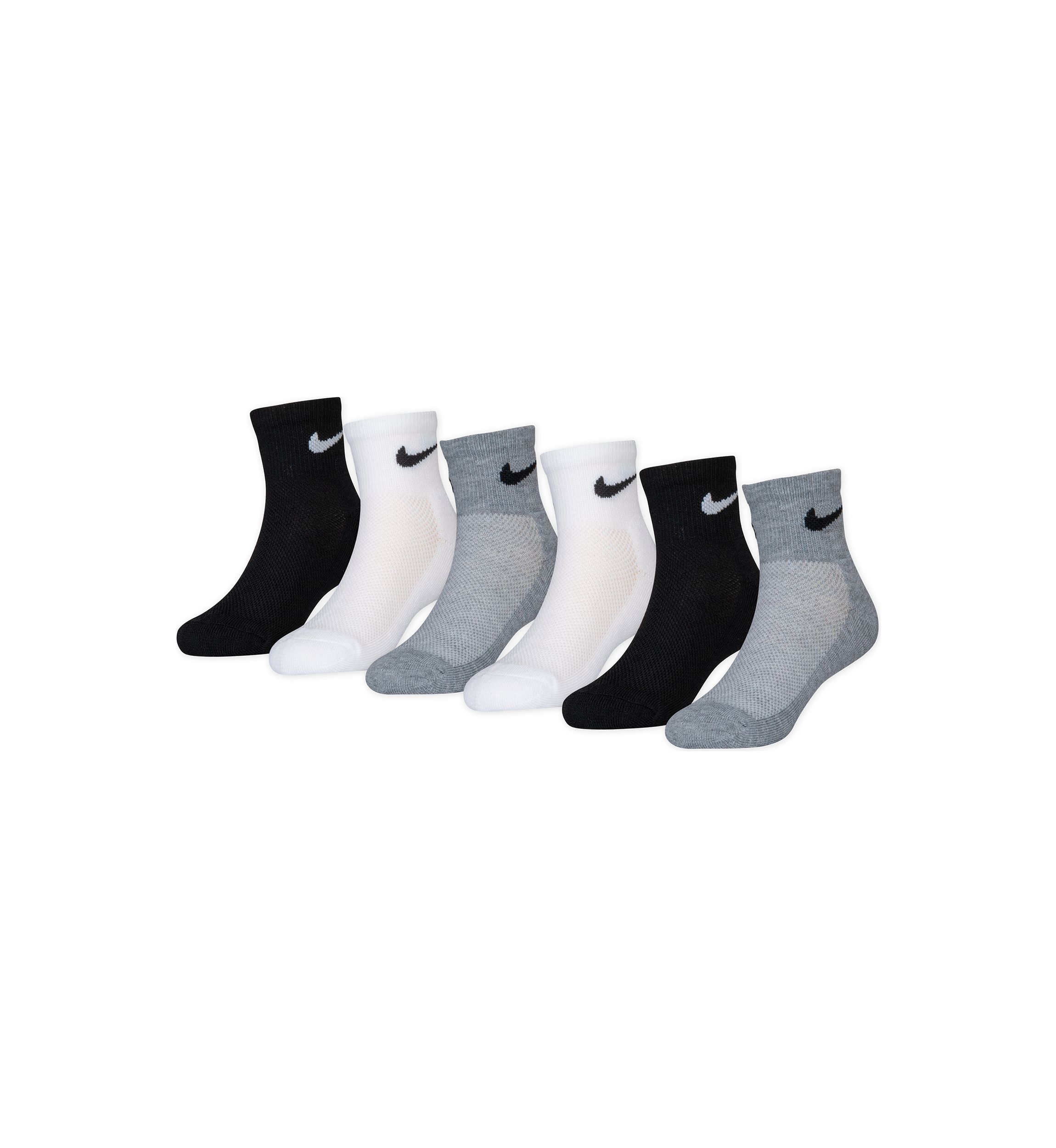 Boys Mesh Cushion Ankle Socks - 6 Pack