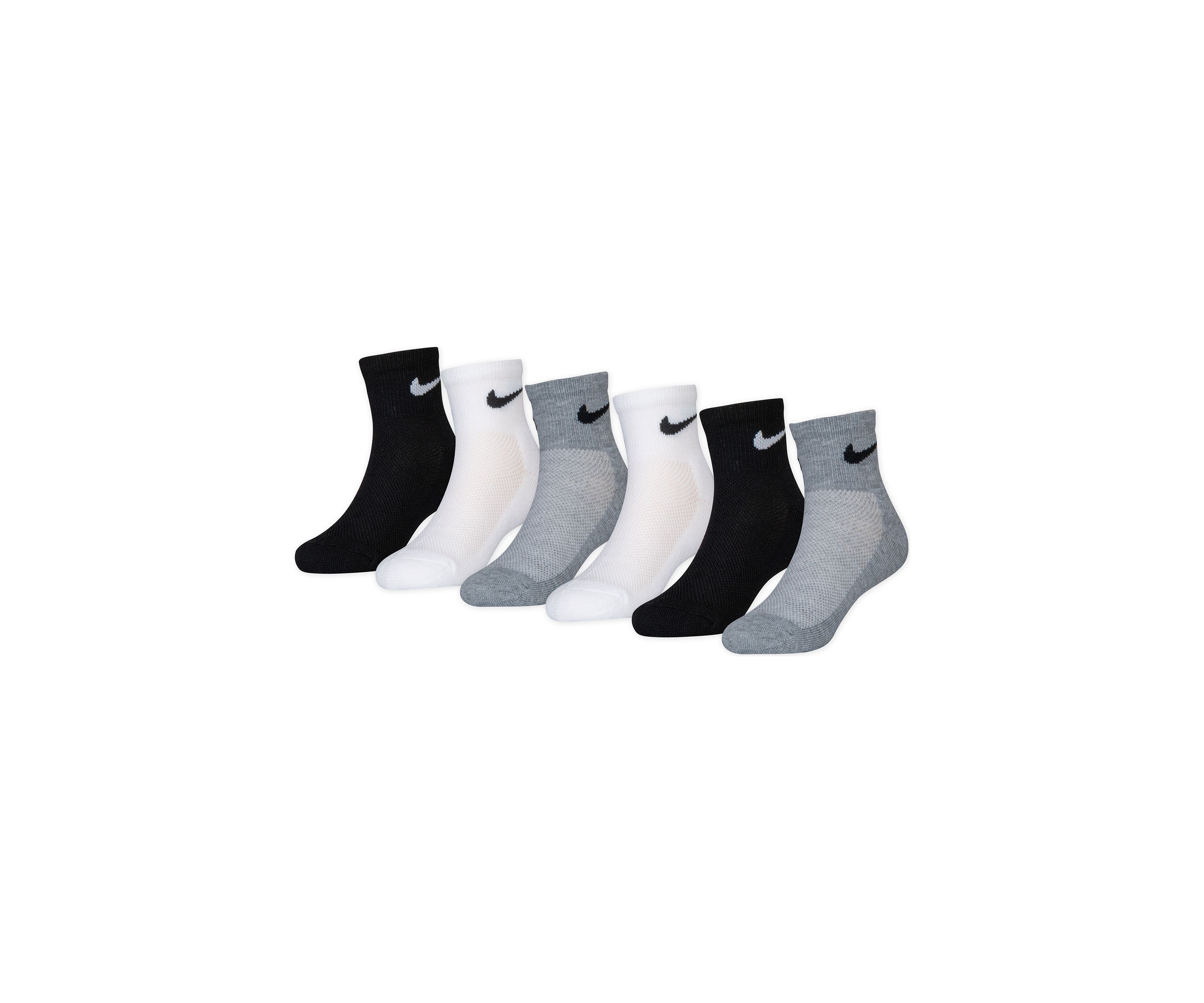 Boys Mesh Cushion Ankle Socks - 6 Pack