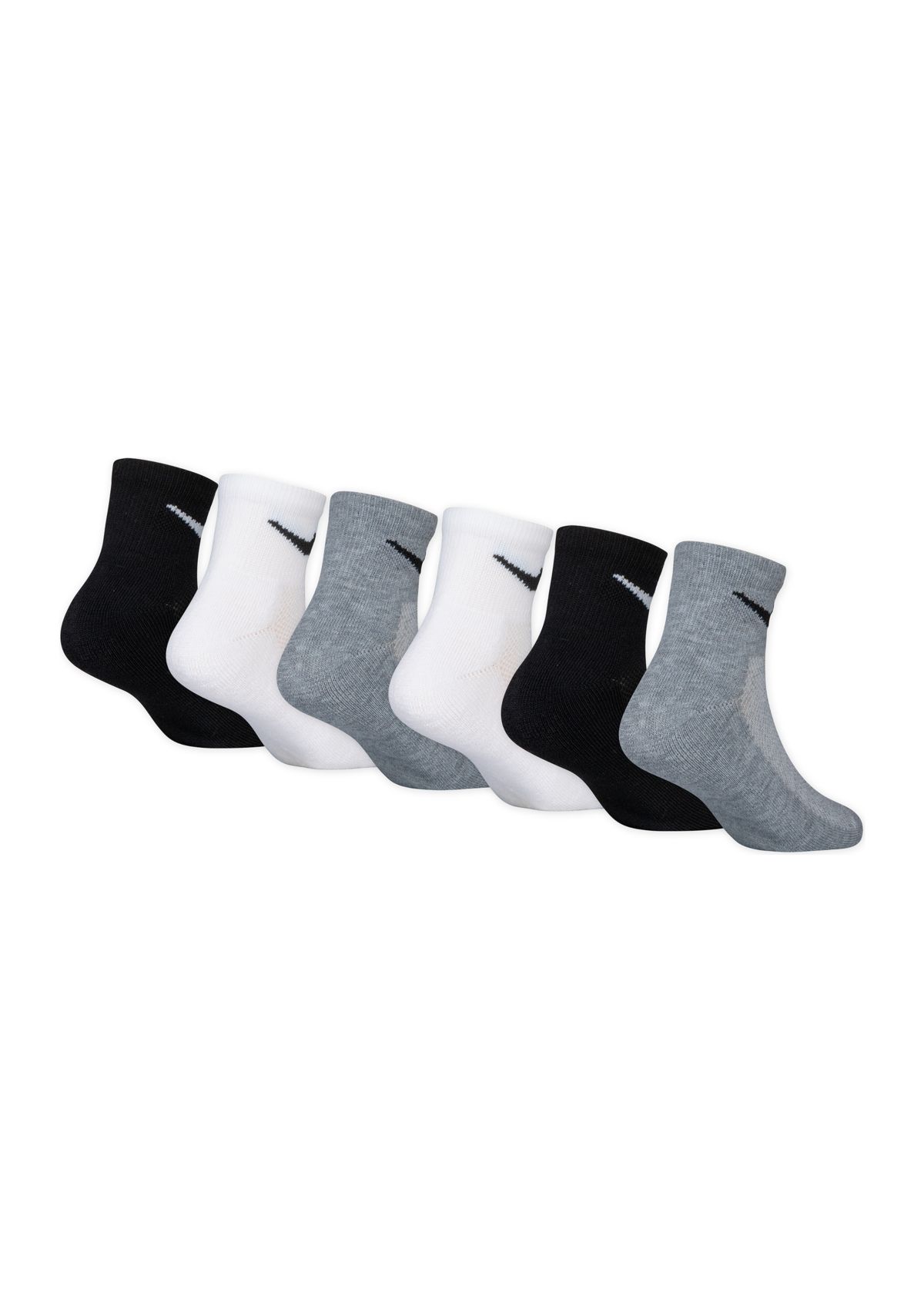 Boys Mesh Cushion Ankle Socks - 6 Pack