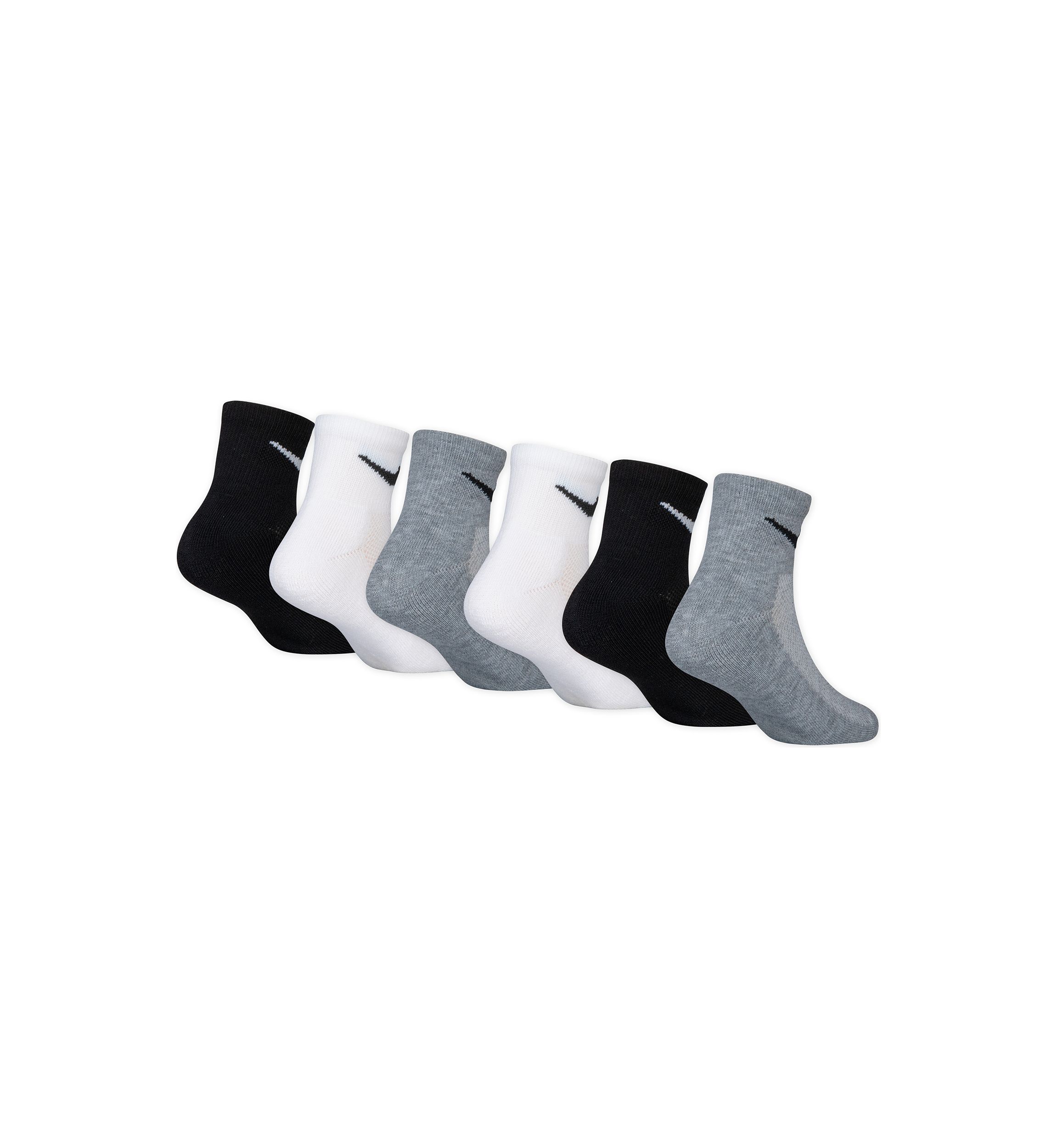Boys Mesh Cushion Ankle Socks - 6 Pack