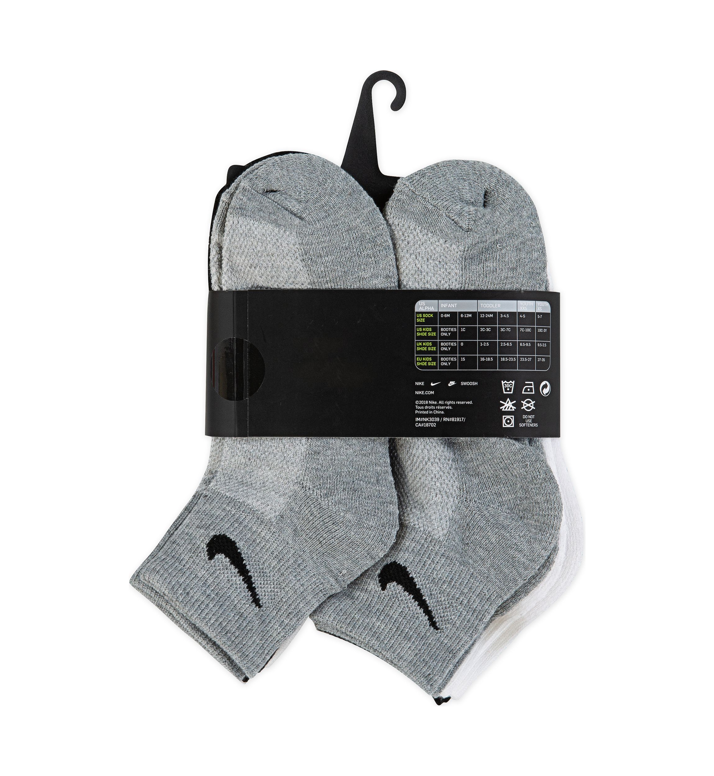 Boys Mesh Cushion Ankle Socks - 6 Pack