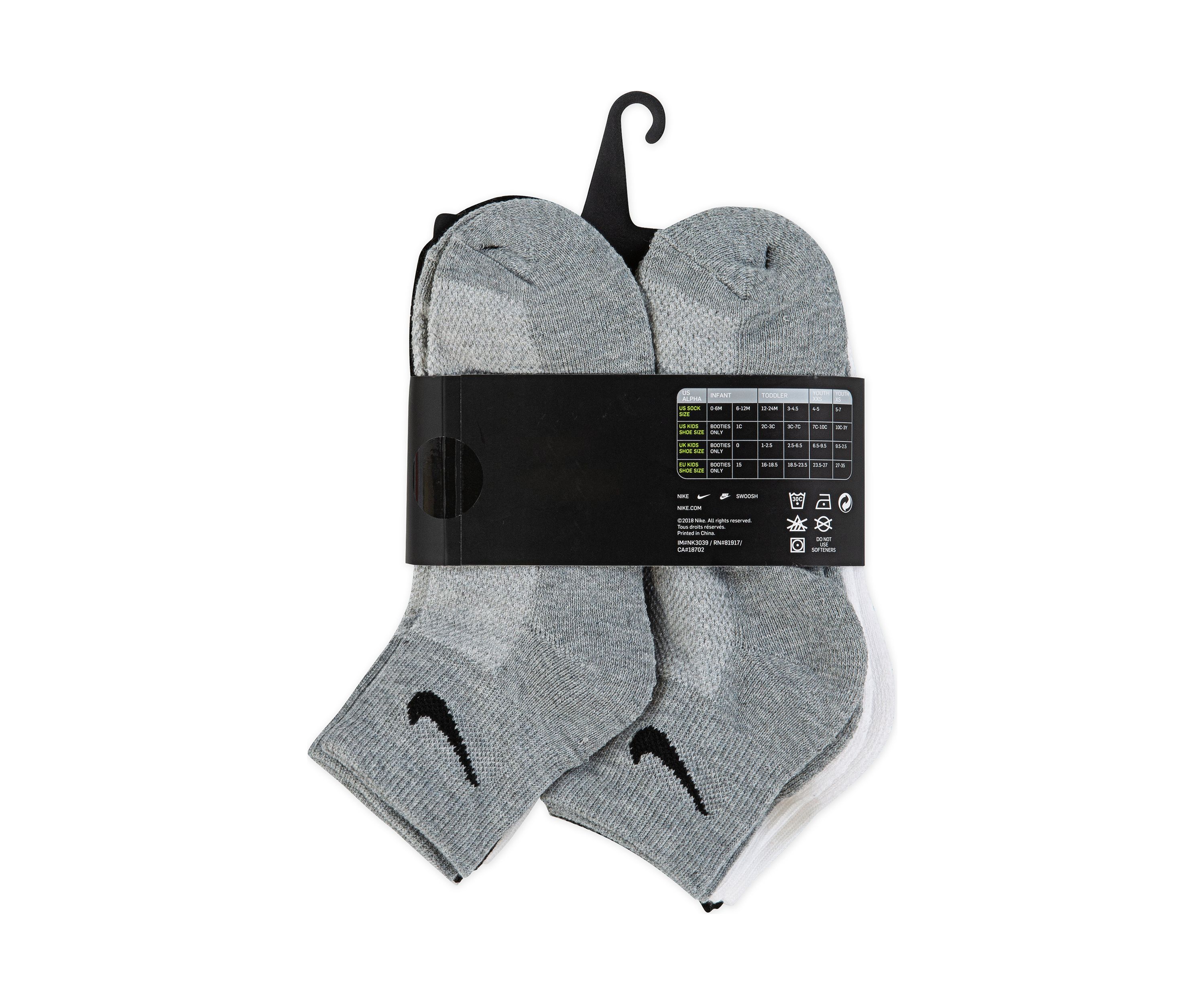 Boys Mesh Cushion Ankle Socks - 6 Pack