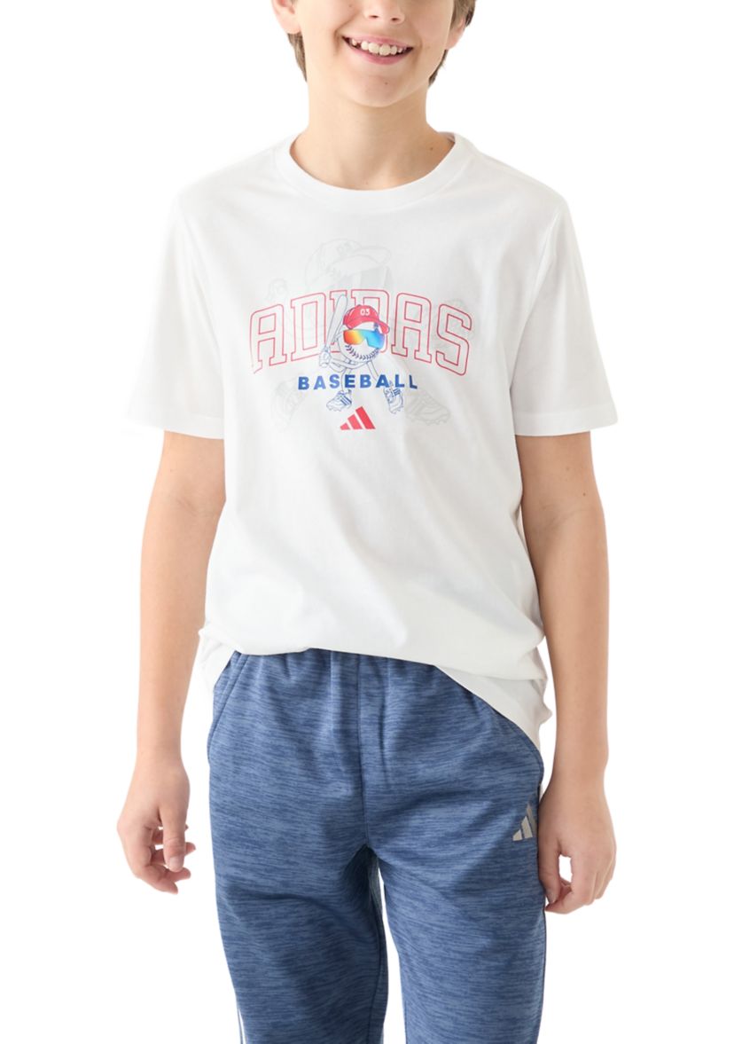 Boys 8-20 Short Sleeve Baseball Mascot Graphic T-Shirt