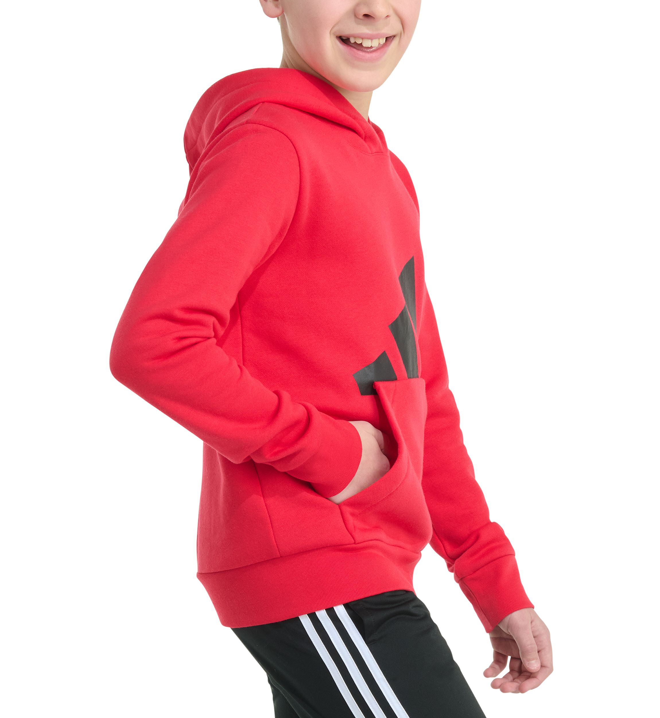 Boys 8-20 adidas Long Sleeve Essential Big Logo Fleece Pullover Hoodie