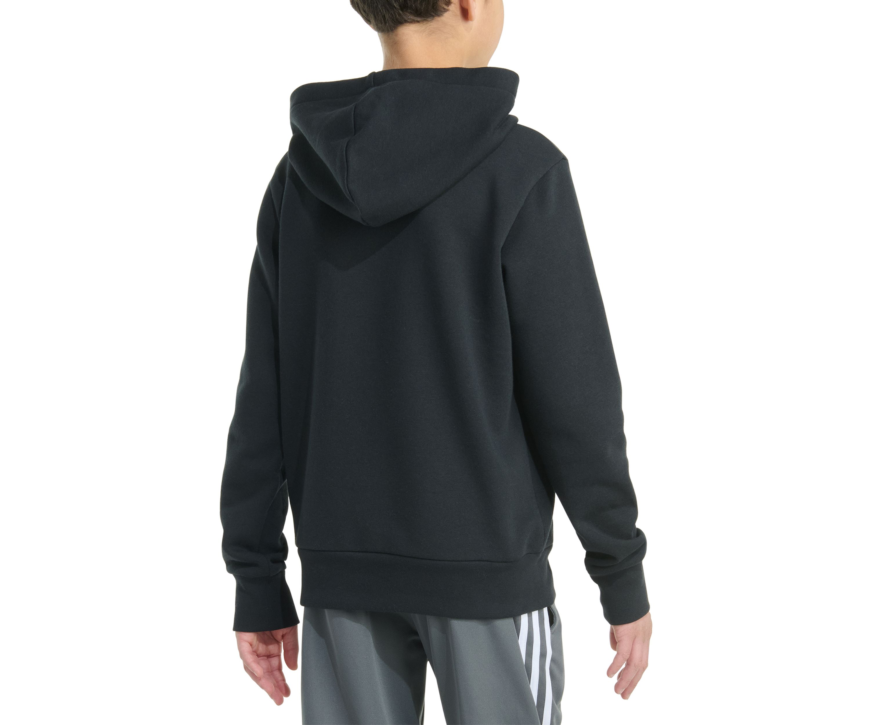 Boys 8-20 Long Sleeve Essential Linear Embroidered Fleece Pullover Hoodie - Extended Size