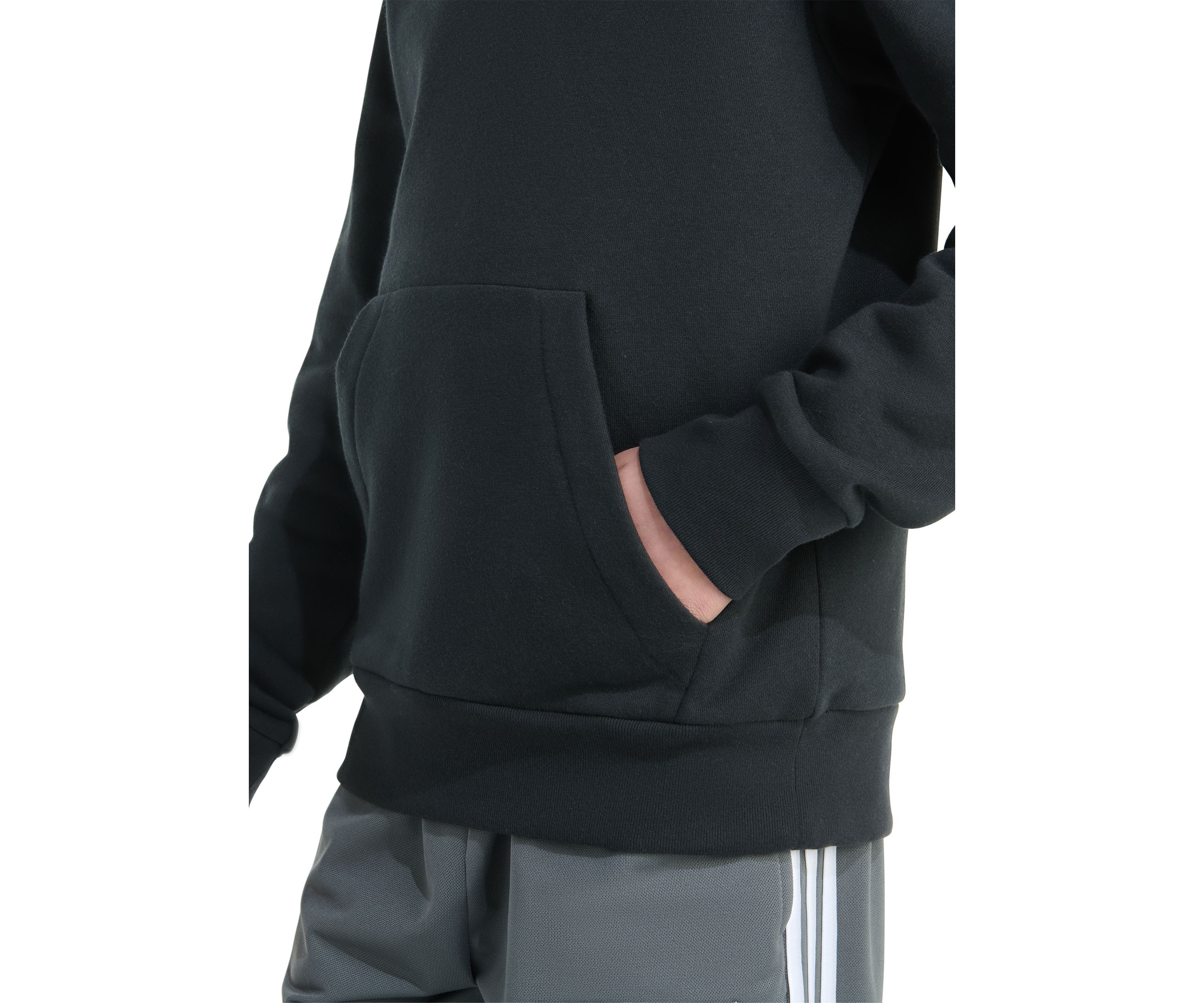 Boys 8-20 Long Sleeve Essential Linear Embroidered Fleece Pullover Hoodie - Extended Size
