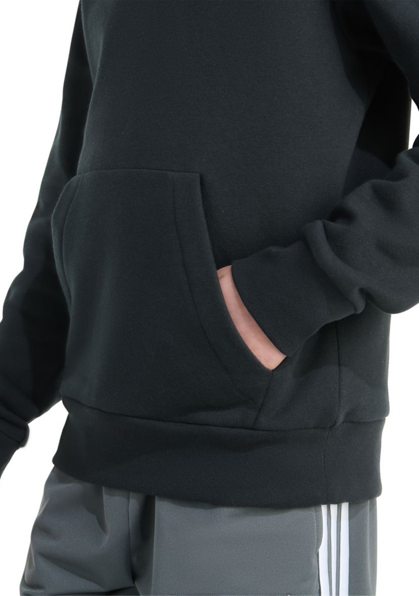 Boys 8-20 Long Sleeve Essential Linear Embroidered Fleece Pullover Hoodie - Extended Size