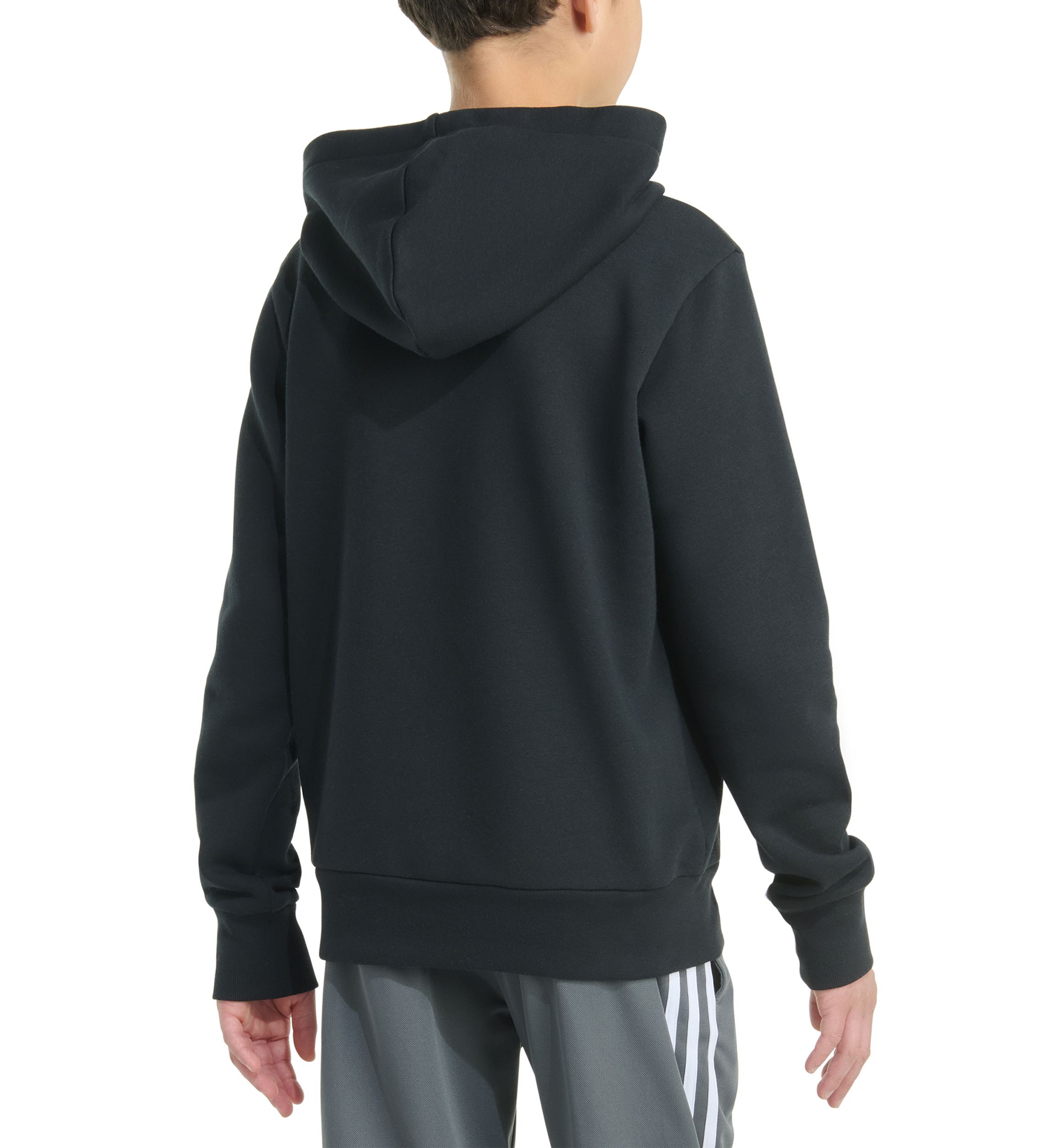 Boys 8-20 Long Sleeve Essential Linear Embroidered Fleece Pullover Hoodie