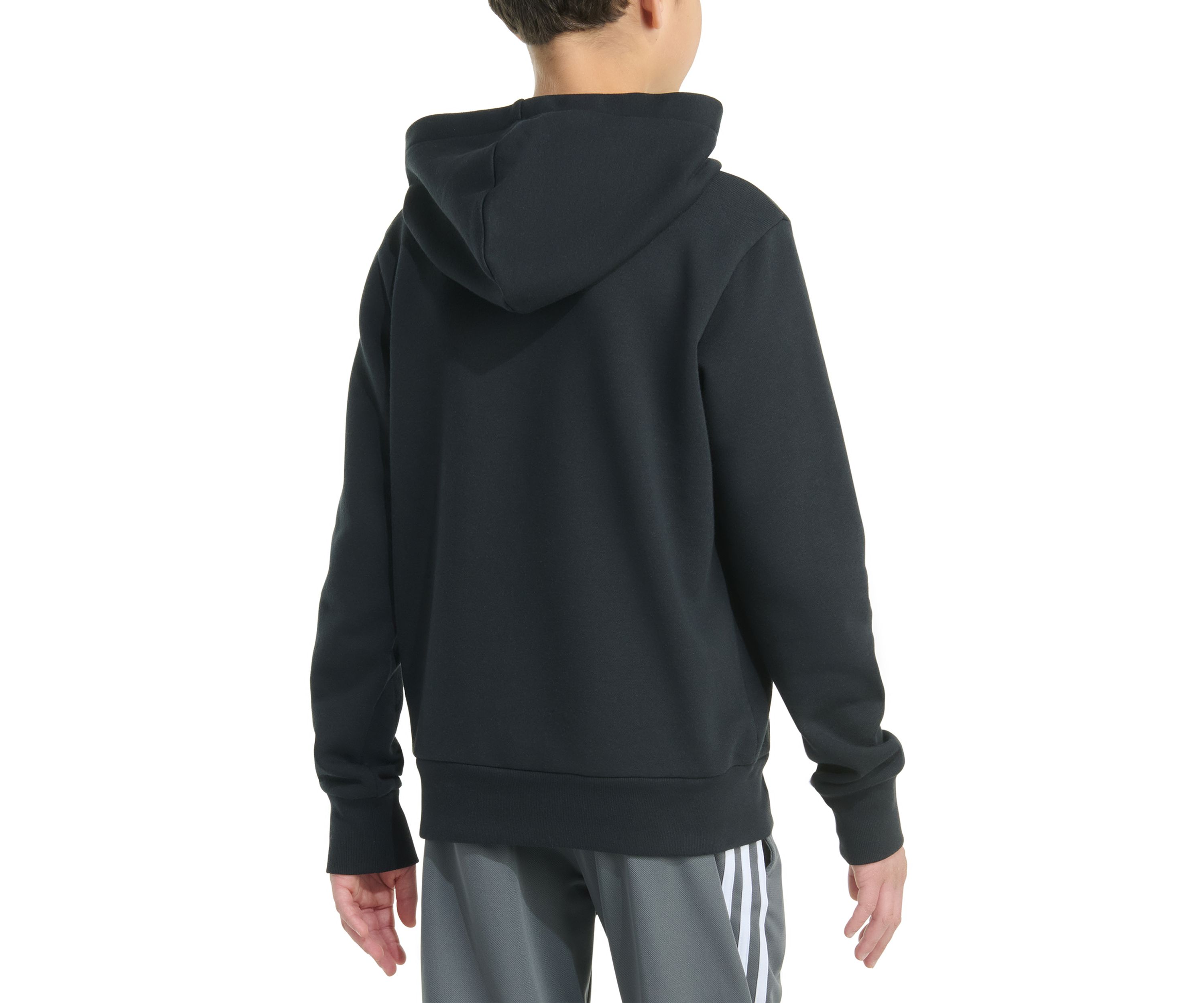 Boys 8-20 Long Sleeve Essential Linear Embroidered Fleece Pullover Hoodie