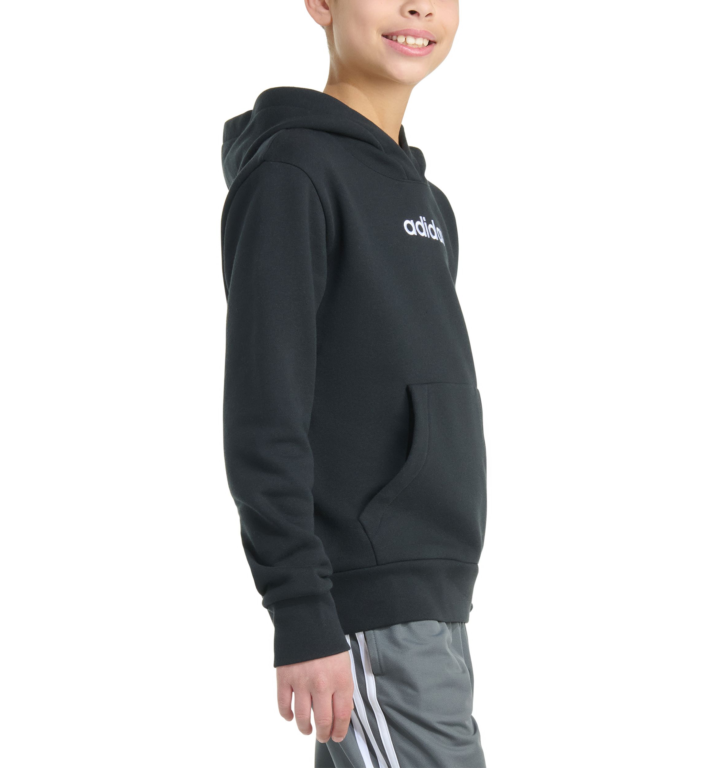 Boys 8-20 Long Sleeve Essential Linear Embroidered Fleece Pullover Hoodie