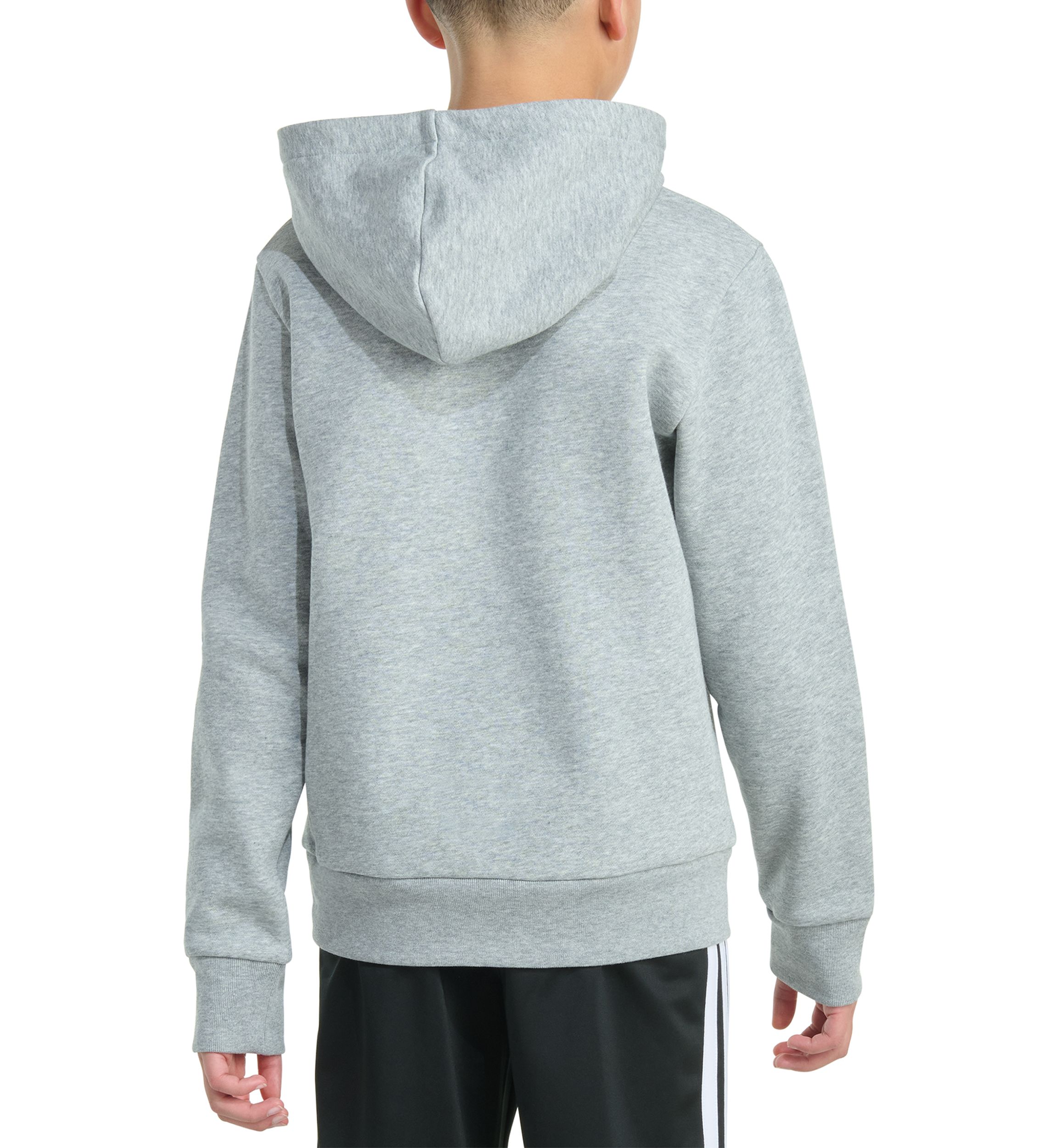 Boys 8-20 Long Sleeve Essential Linear Embroidered Fleece Heather Pullover Hoodie