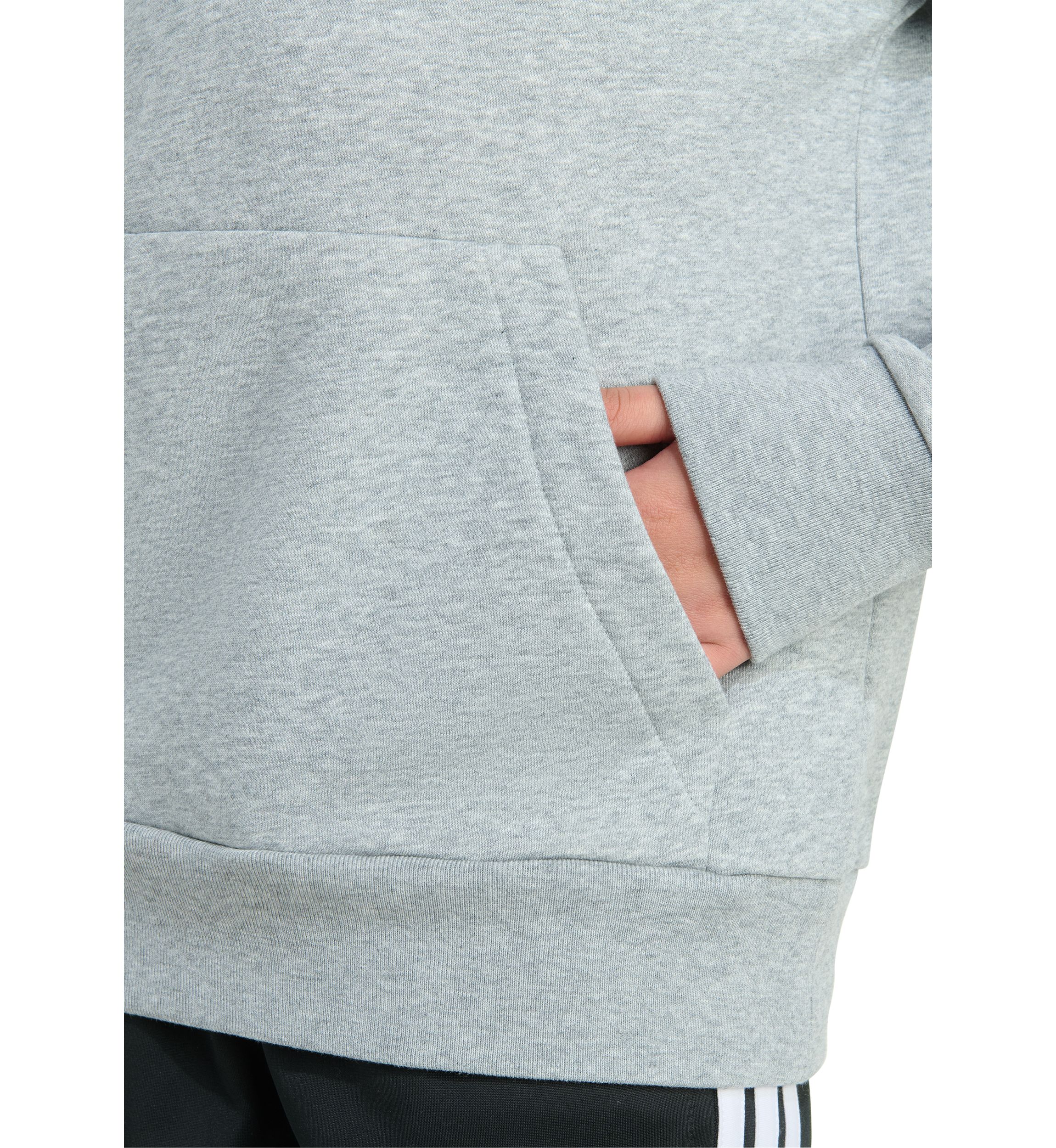 Boys 8-20 Long Sleeve Essential Linear Embroidered Fleece Heather Pullover Hoodie