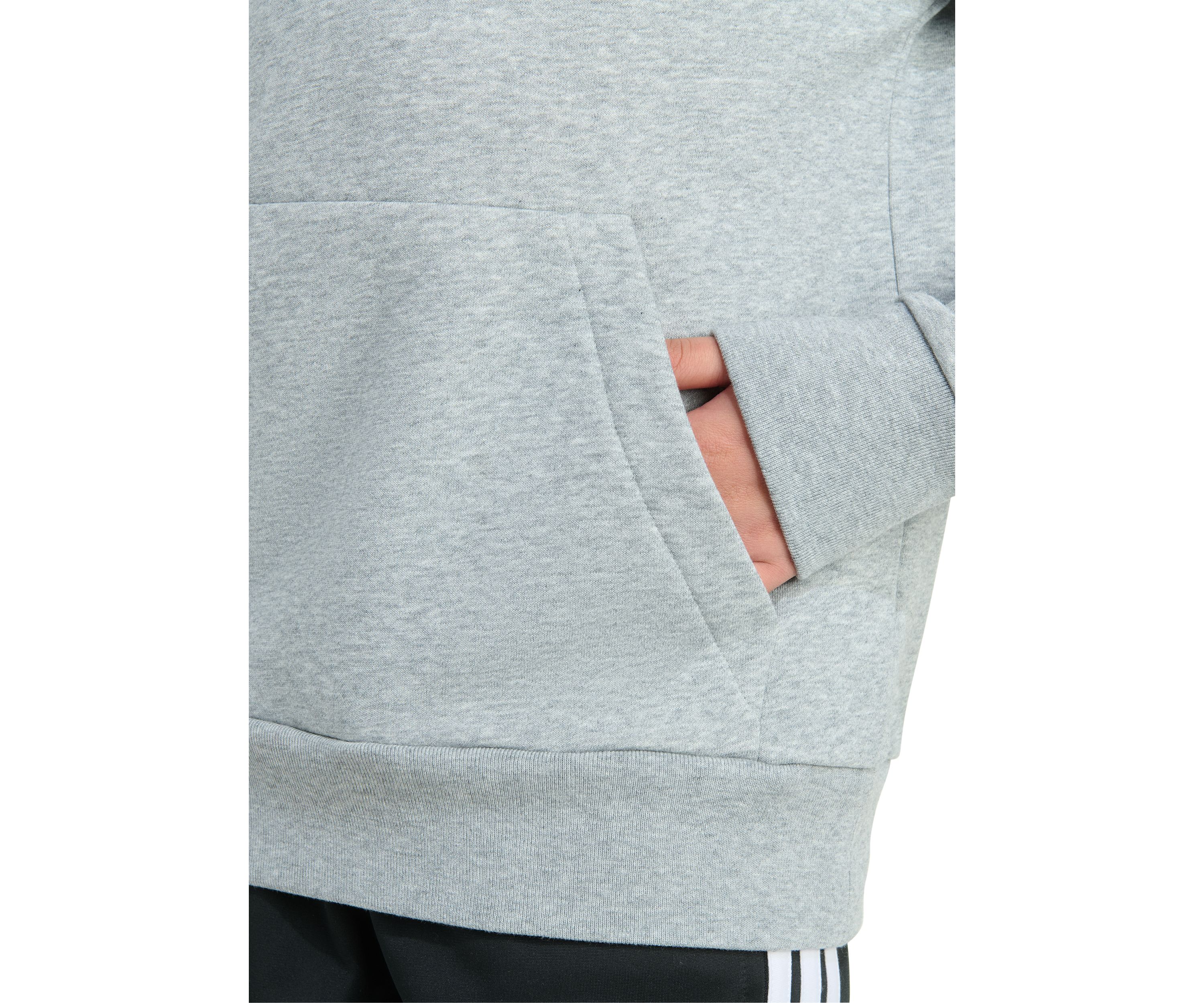 Boys 8-20 Long Sleeve Essential Linear Embroidered Fleece Heather Pullover Hoodie