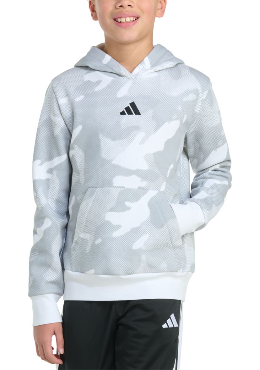 Boys 8-20 Long Sleeve Halftone Camo Printed Fleece Pullover Hoodie