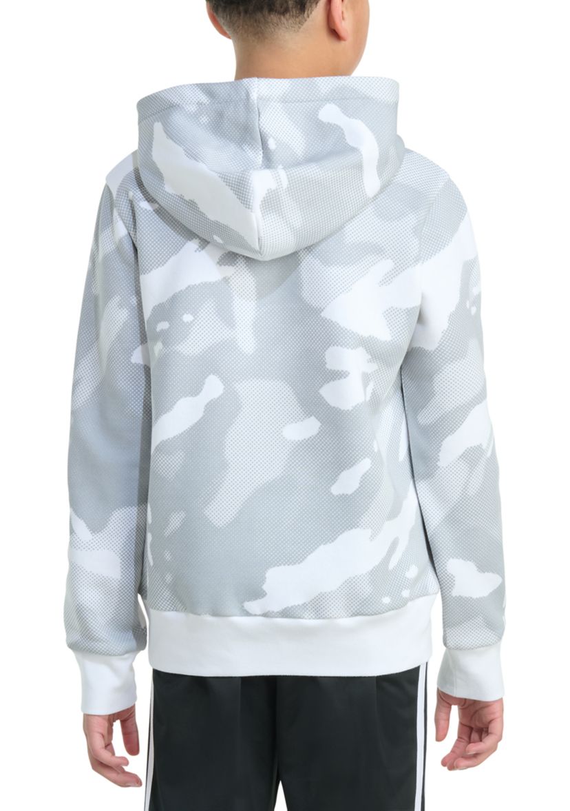 Boys 8-20 Long Sleeve Halftone Camo Printed Fleece Pullover Hoodie