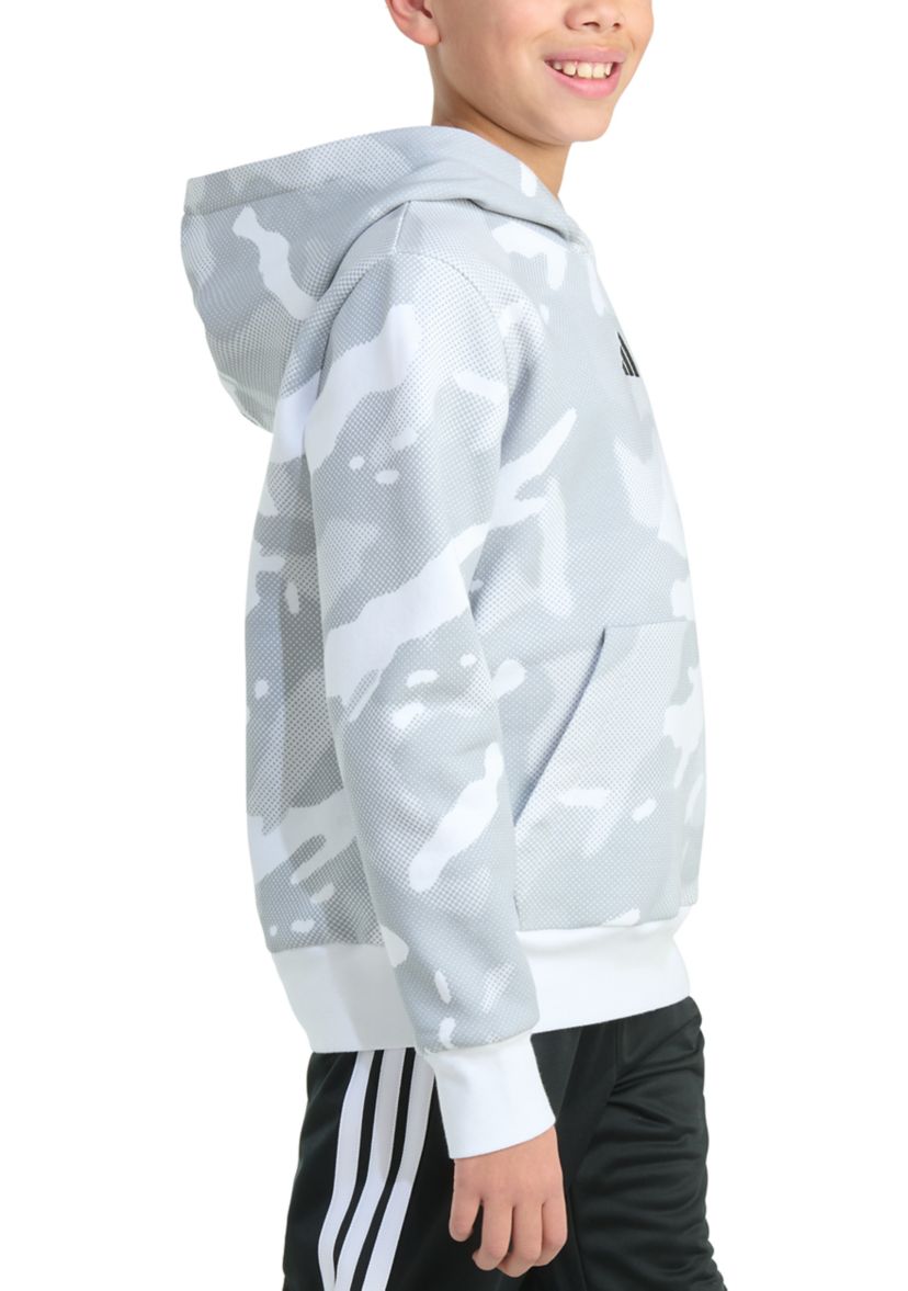 Boys 8-20 Long Sleeve Halftone Camo Printed Fleece Pullover Hoodie