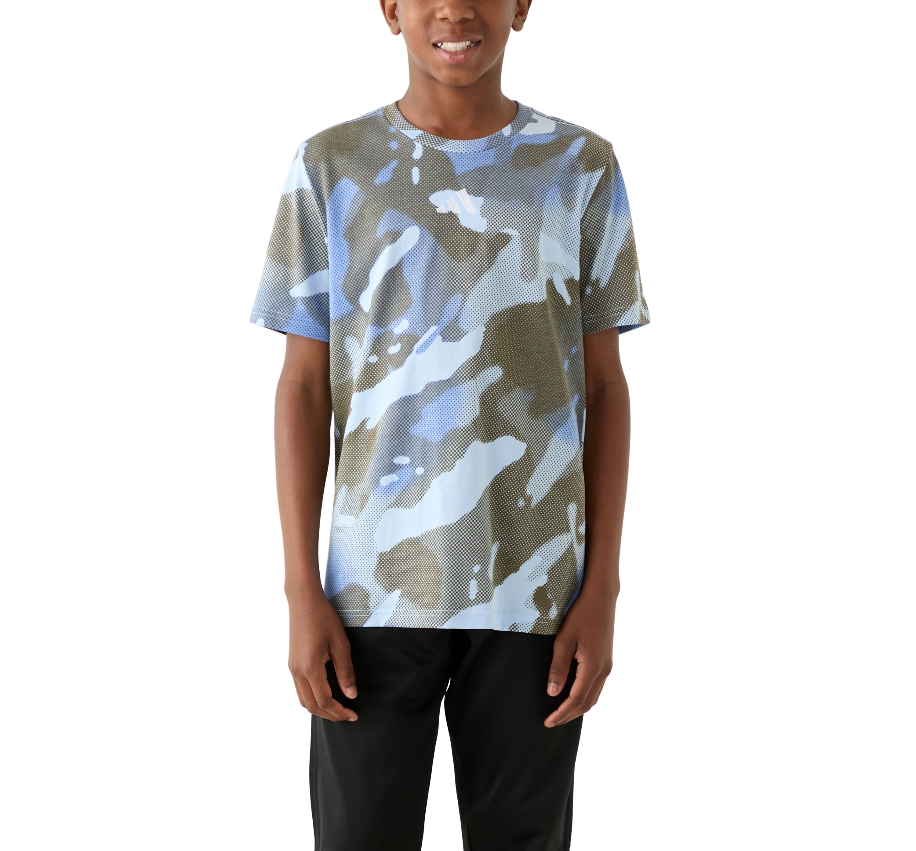 Boys 8-20 Allover Print Halftone Camo T-Shirt