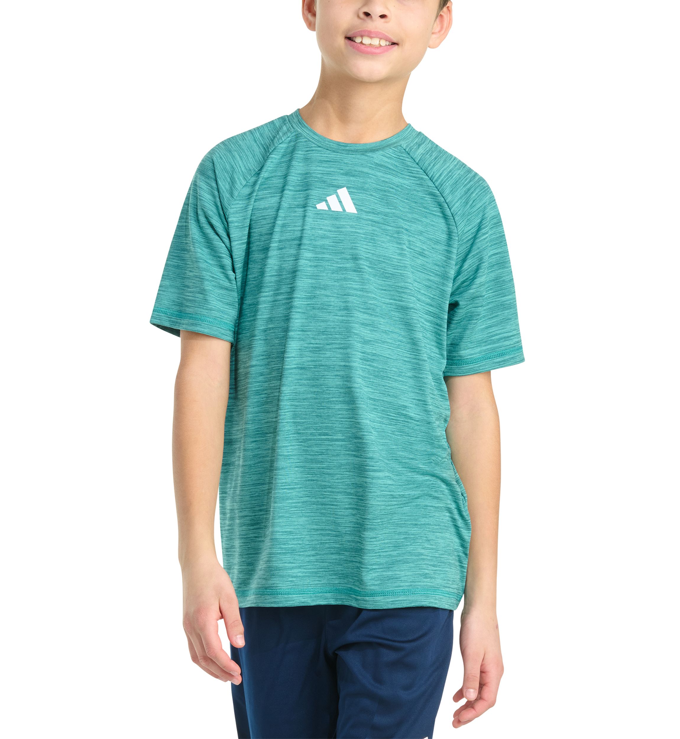 Boys 8-20 Short Sleeve Essential Polyester Mélange T-Shirt