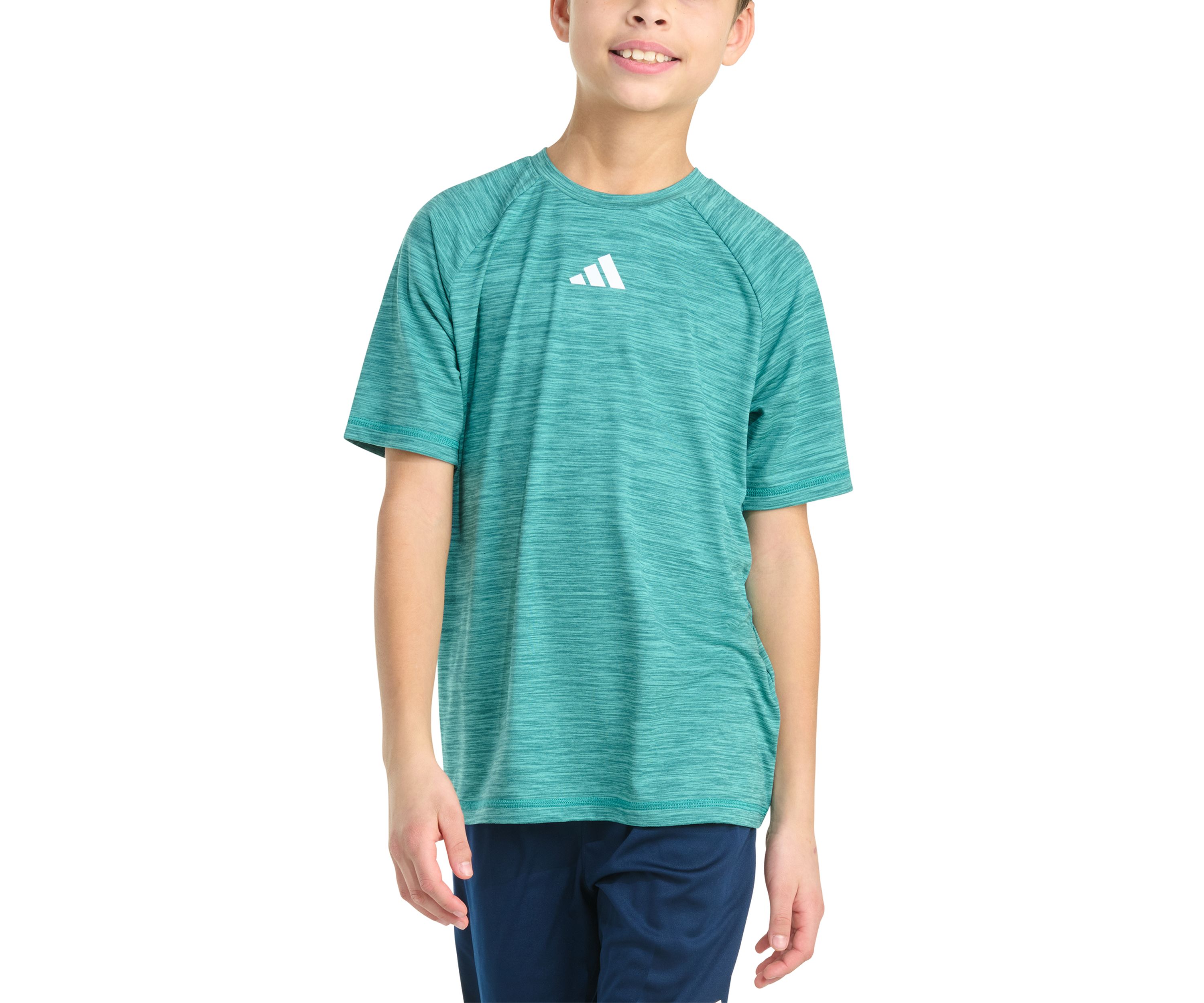 Boys 8-20 Short Sleeve Essential Polyester Mélange T-Shirt