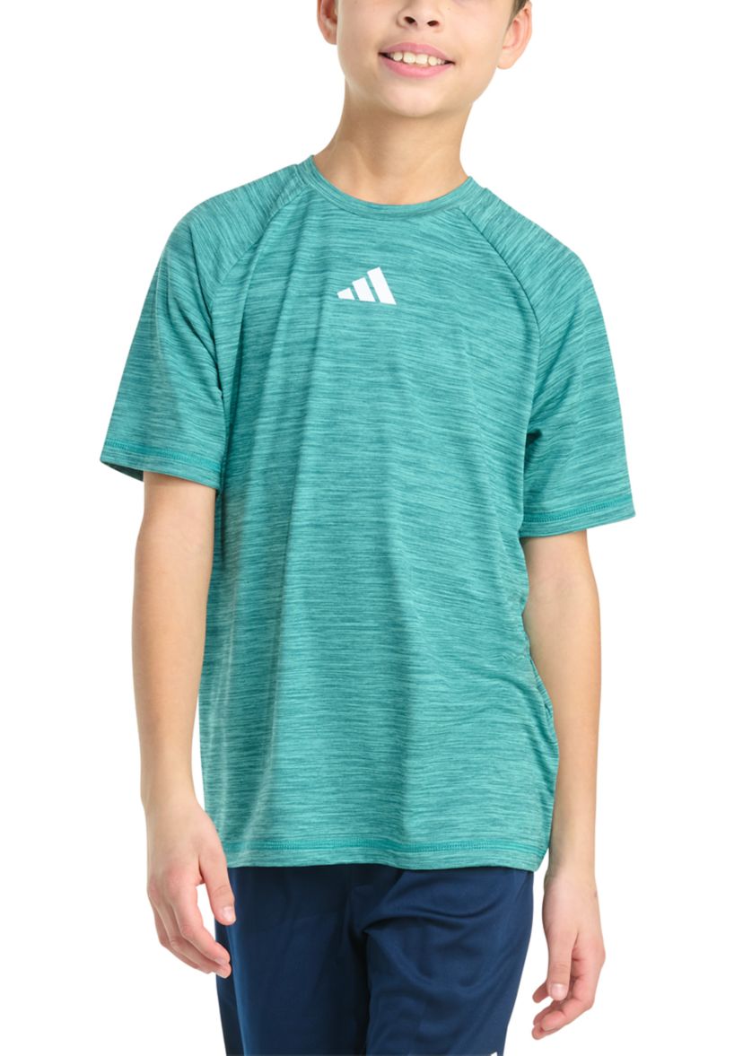 Boys 8-20 Short Sleeve Essential Polyester Mélange T-Shirt