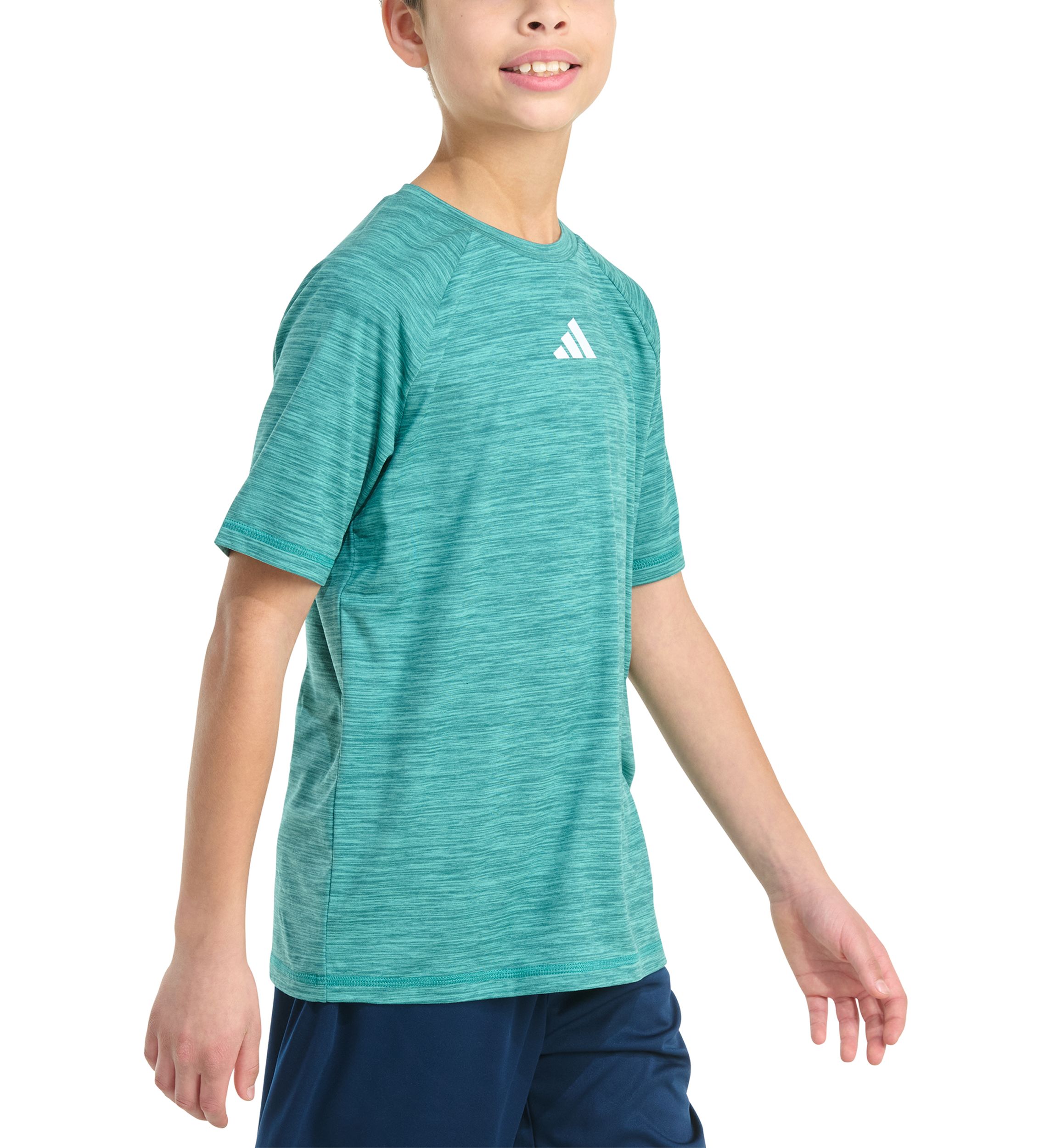 Boys 8-20 Short Sleeve Essential Polyester Mélange T-Shirt