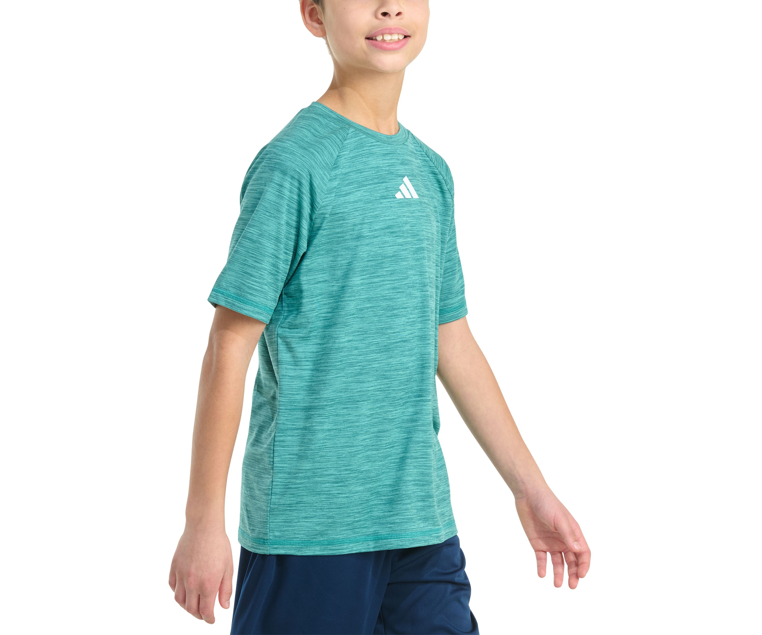 Boys 8-20 Short Sleeve Essential Polyester Mélange T-Shirt