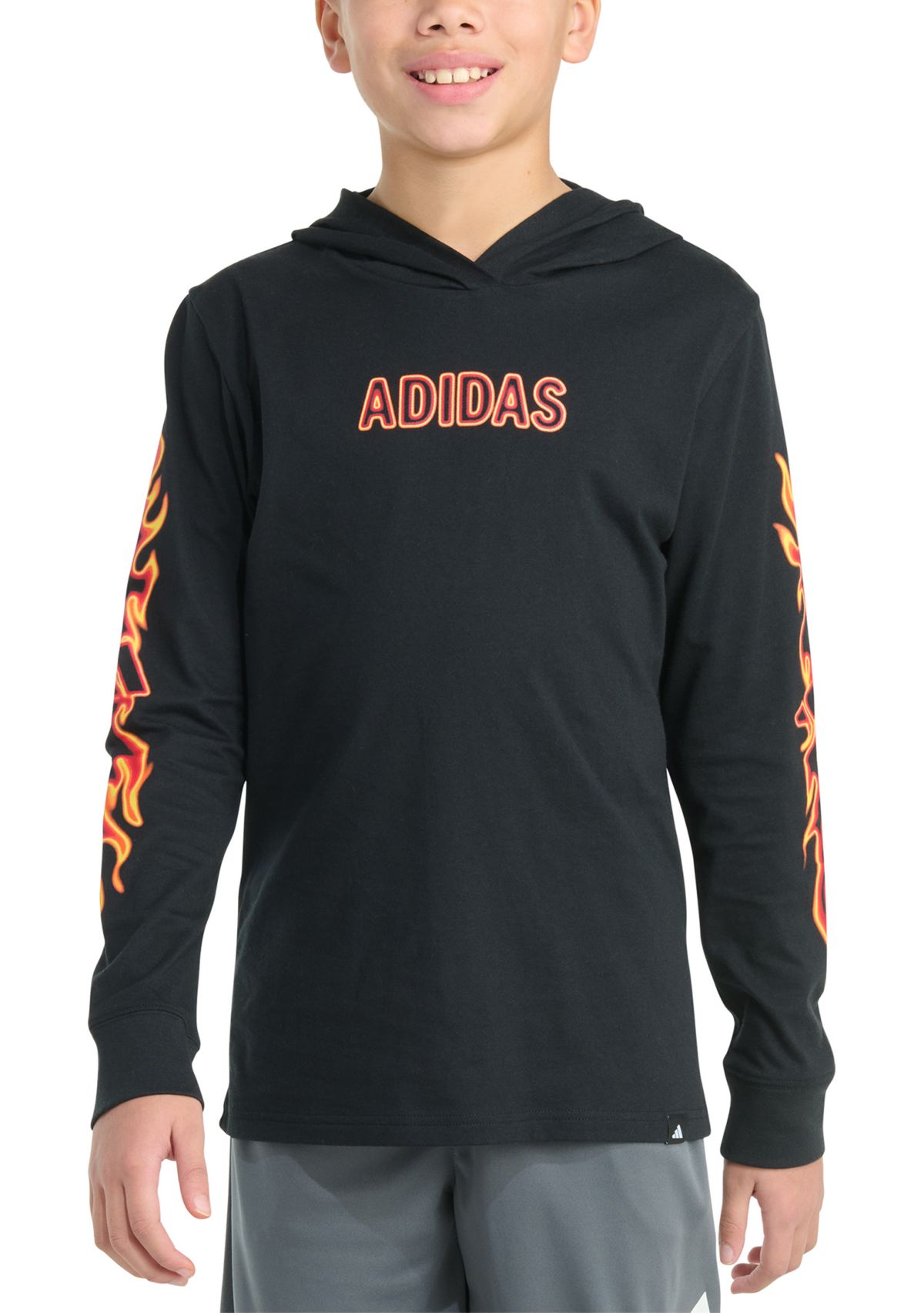 Boys 8-20 Long Sleeve Hooded Flame T-Shirt