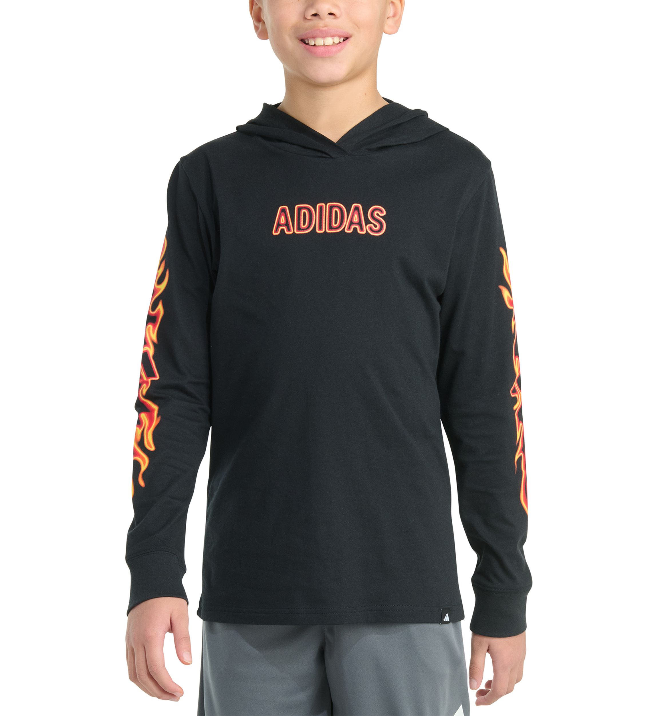 Boys 8-20 Long Sleeve Hooded Flame T-Shirt