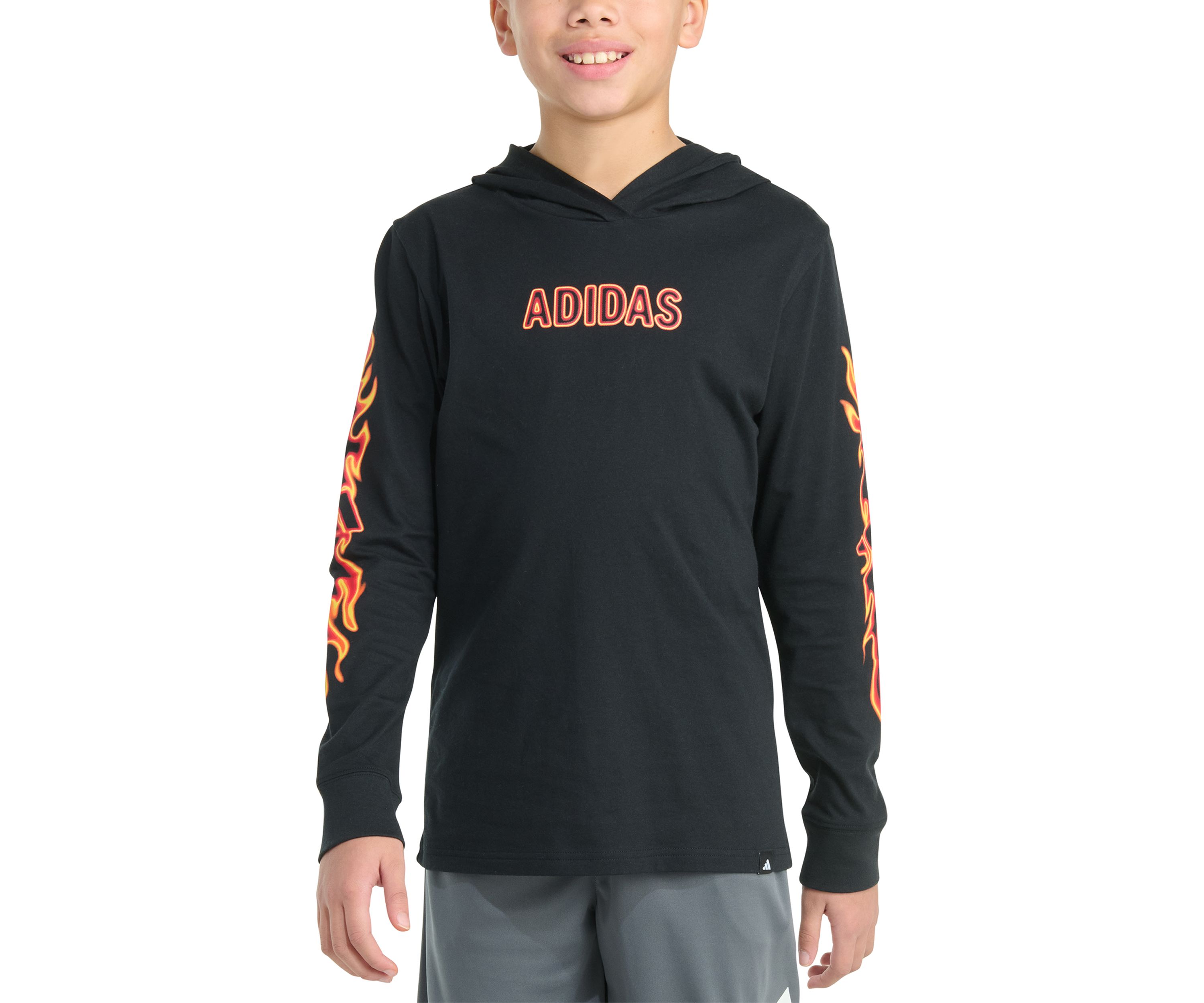 Boys 8-20 Long Sleeve Hooded Flame T-Shirt