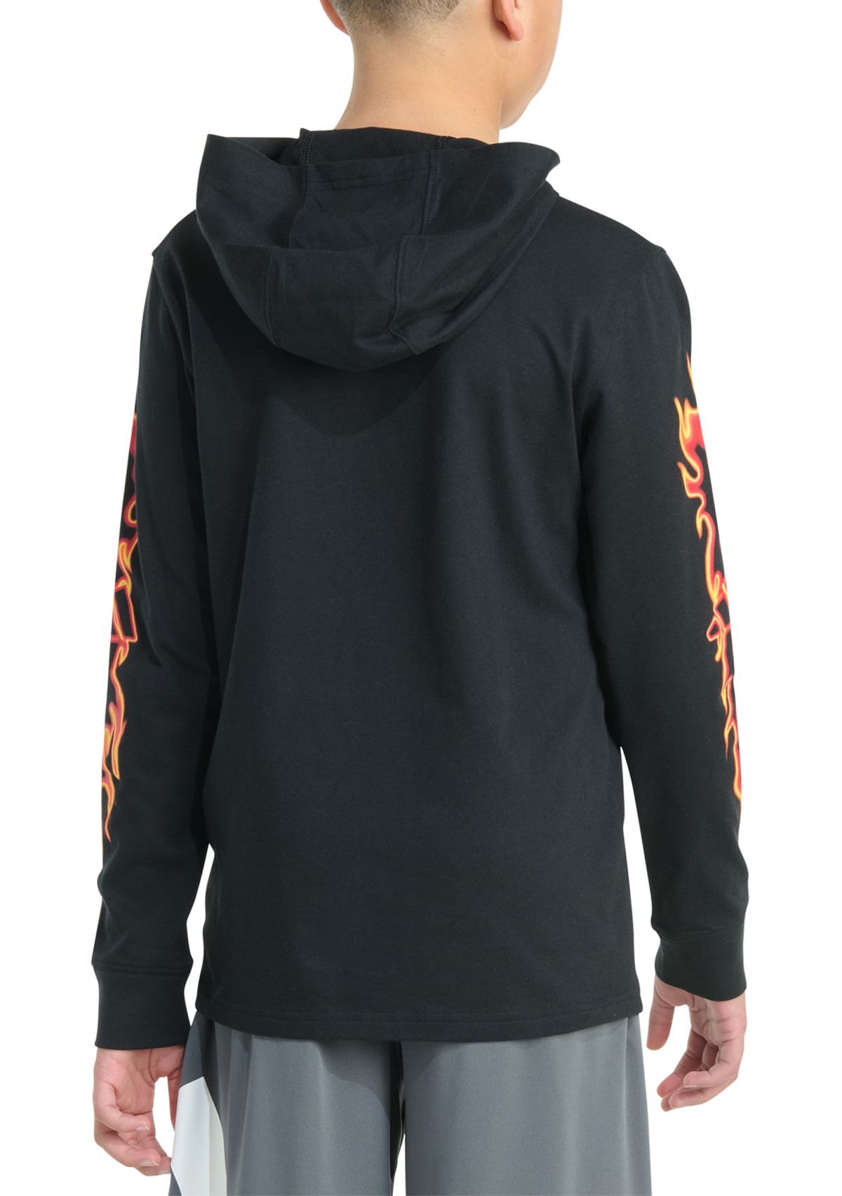 Boys 8-20 Long Sleeve Hooded Flame T-Shirt