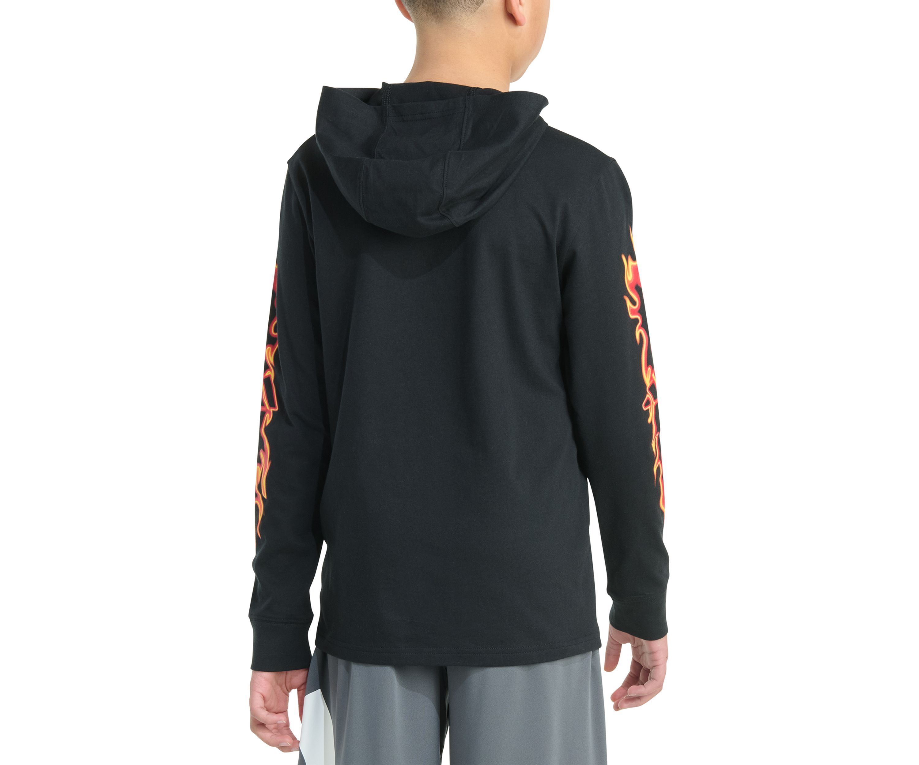 Boys 8-20 Long Sleeve Hooded Flame T-Shirt
