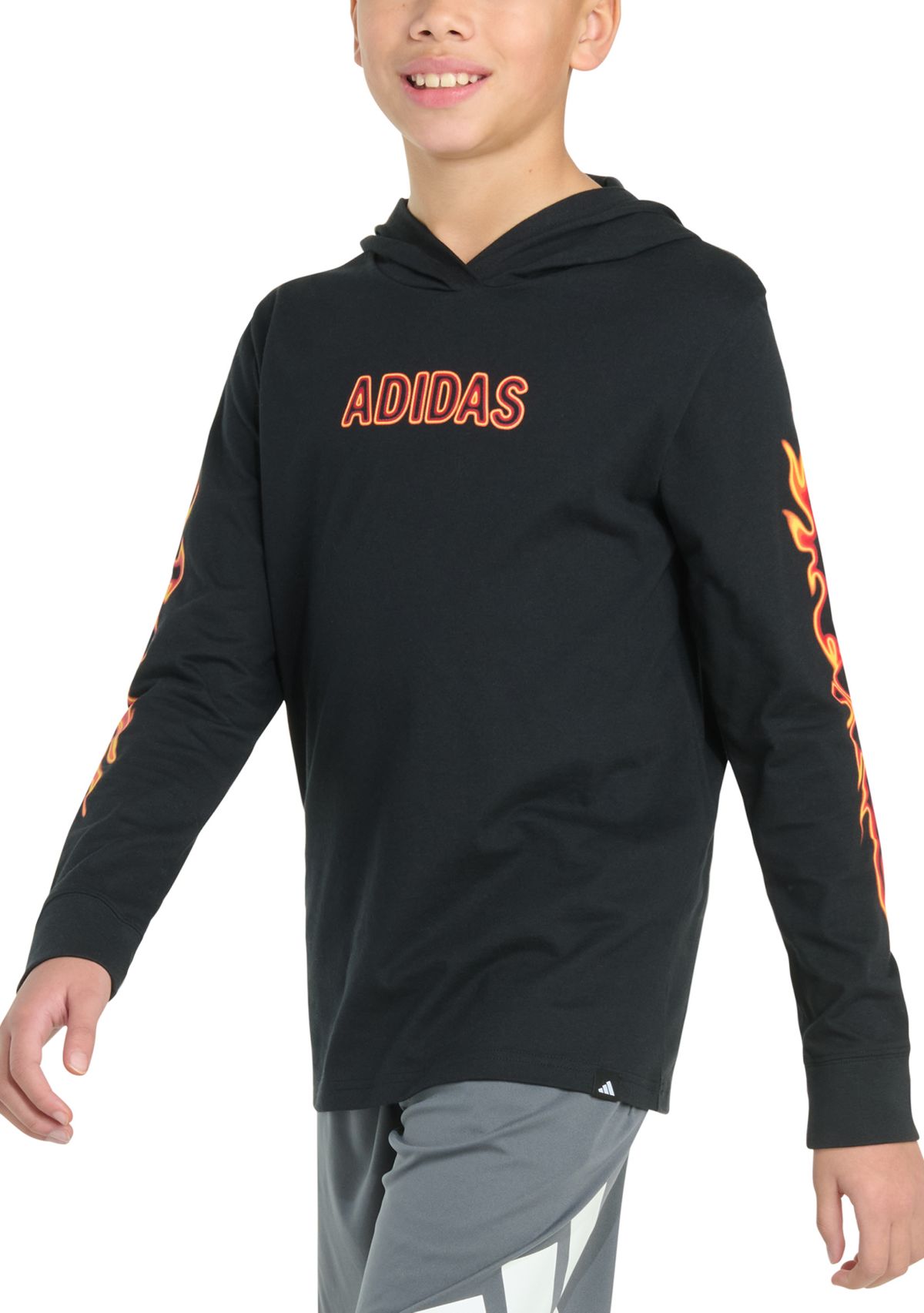 Boys 8-20 Long Sleeve Hooded Flame T-Shirt