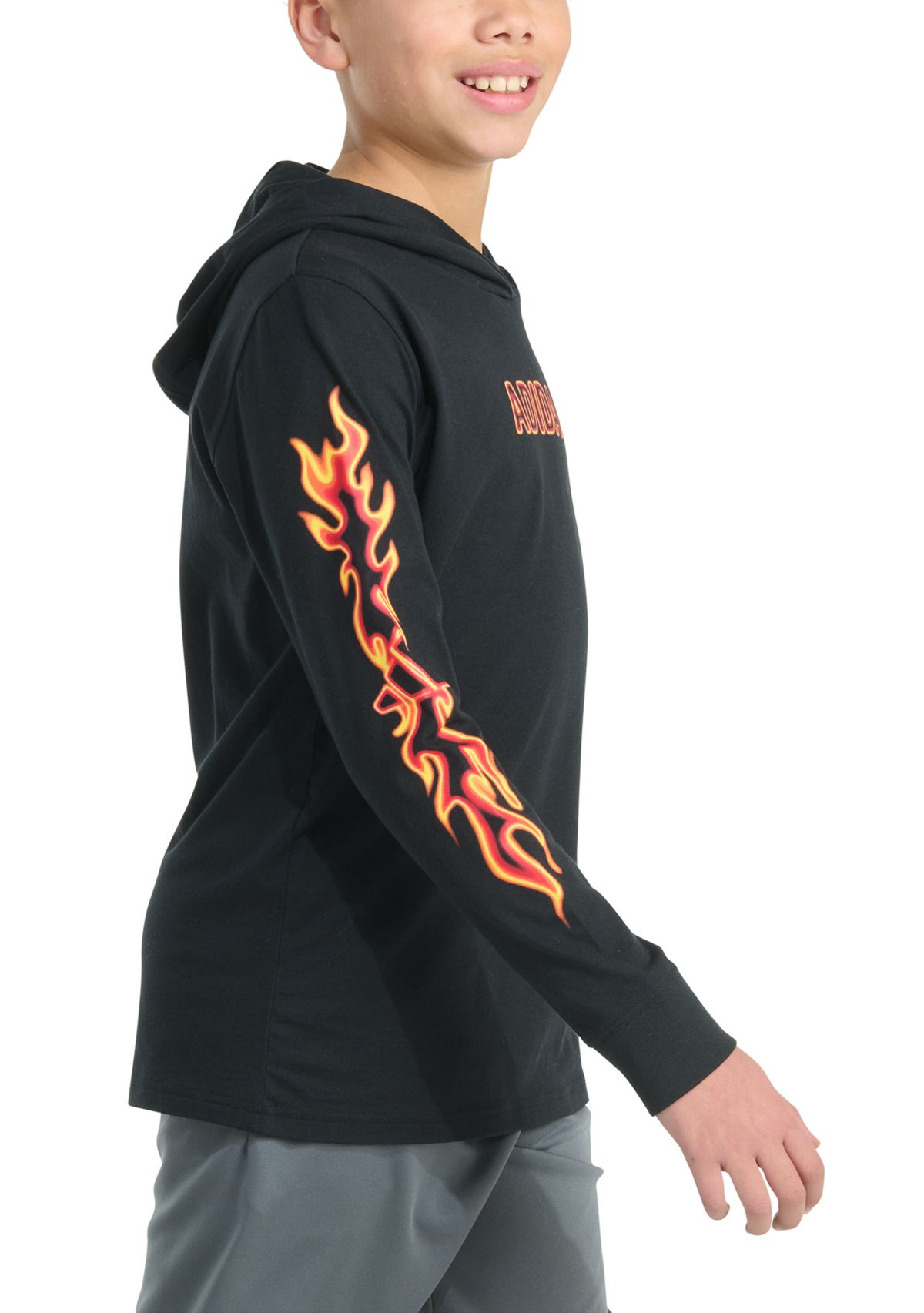 Boys 8-20 Long Sleeve Hooded Flame T-Shirt