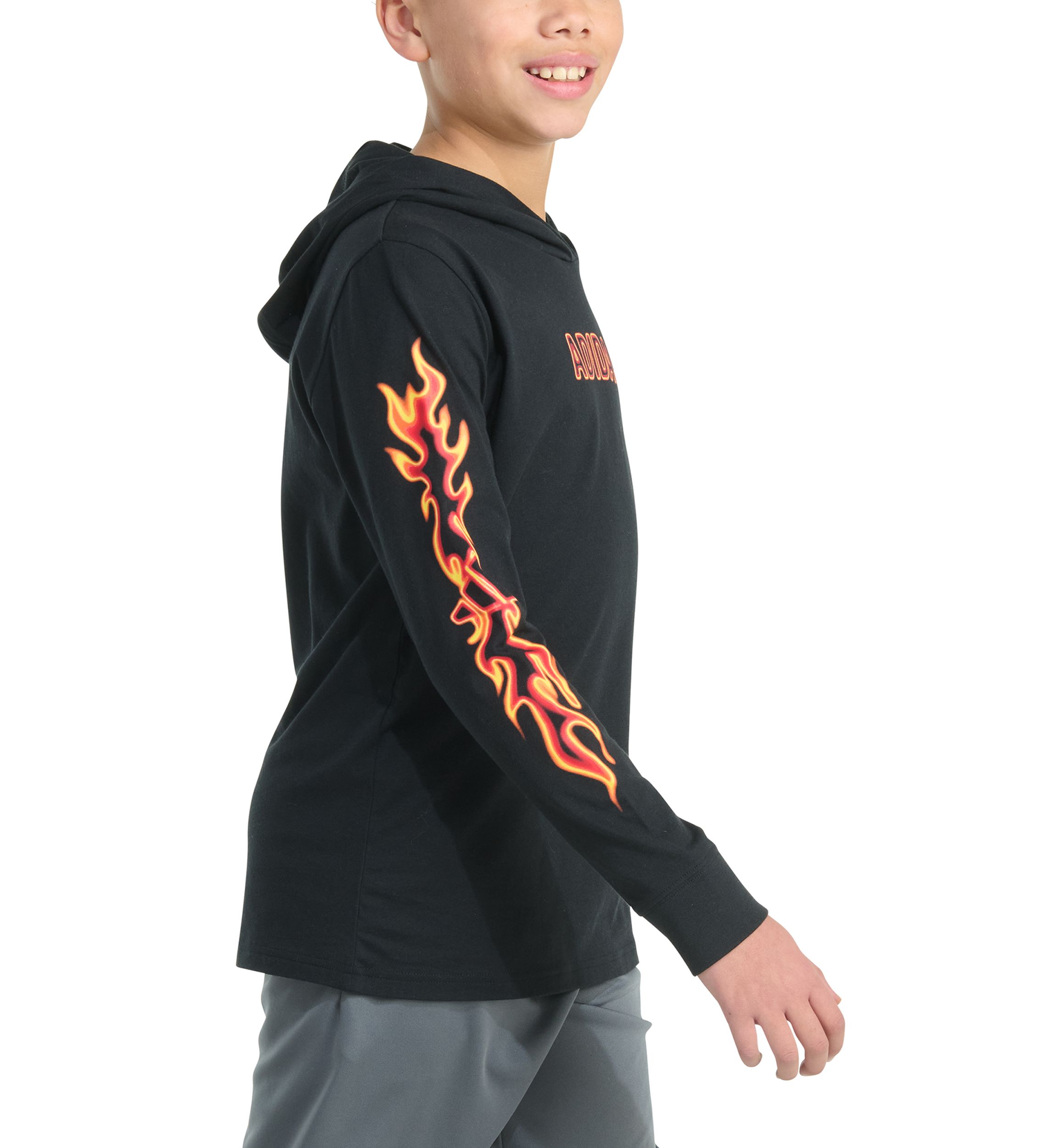 Boys 8-20 Long Sleeve Hooded Flame T-Shirt
