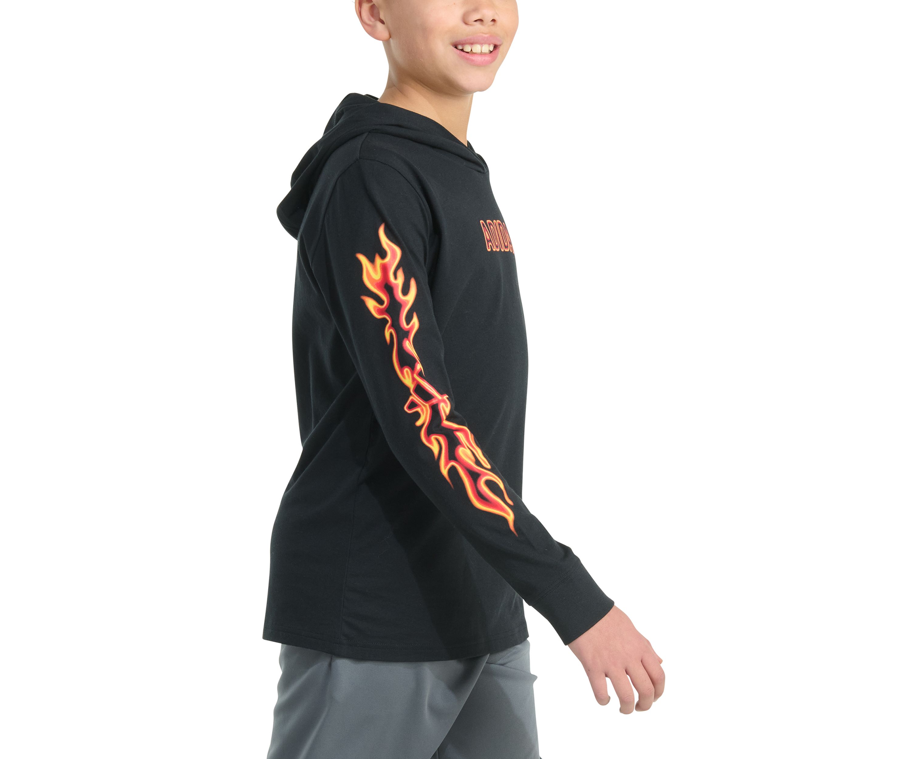Boys 8-20 Long Sleeve Hooded Flame T-Shirt
