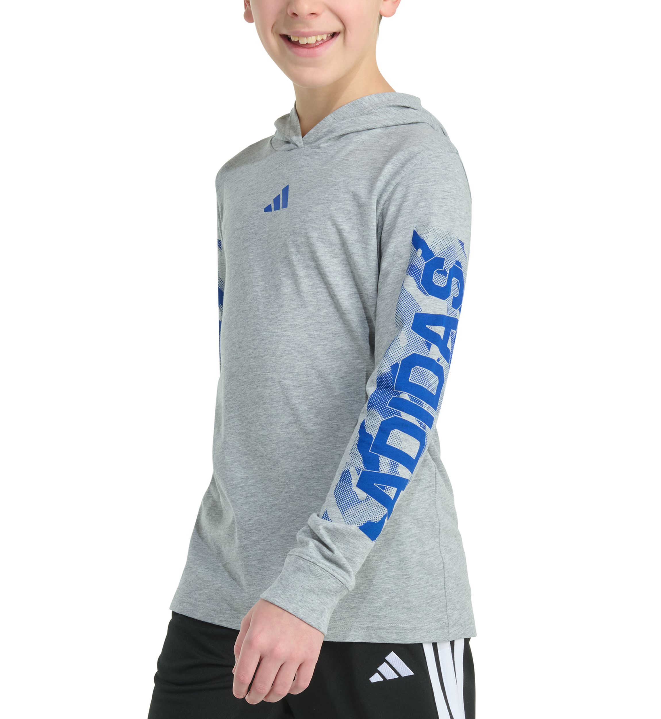 Boys 8-20 Long Sleeve Hooded Camo Lineage Heather T-Shirt