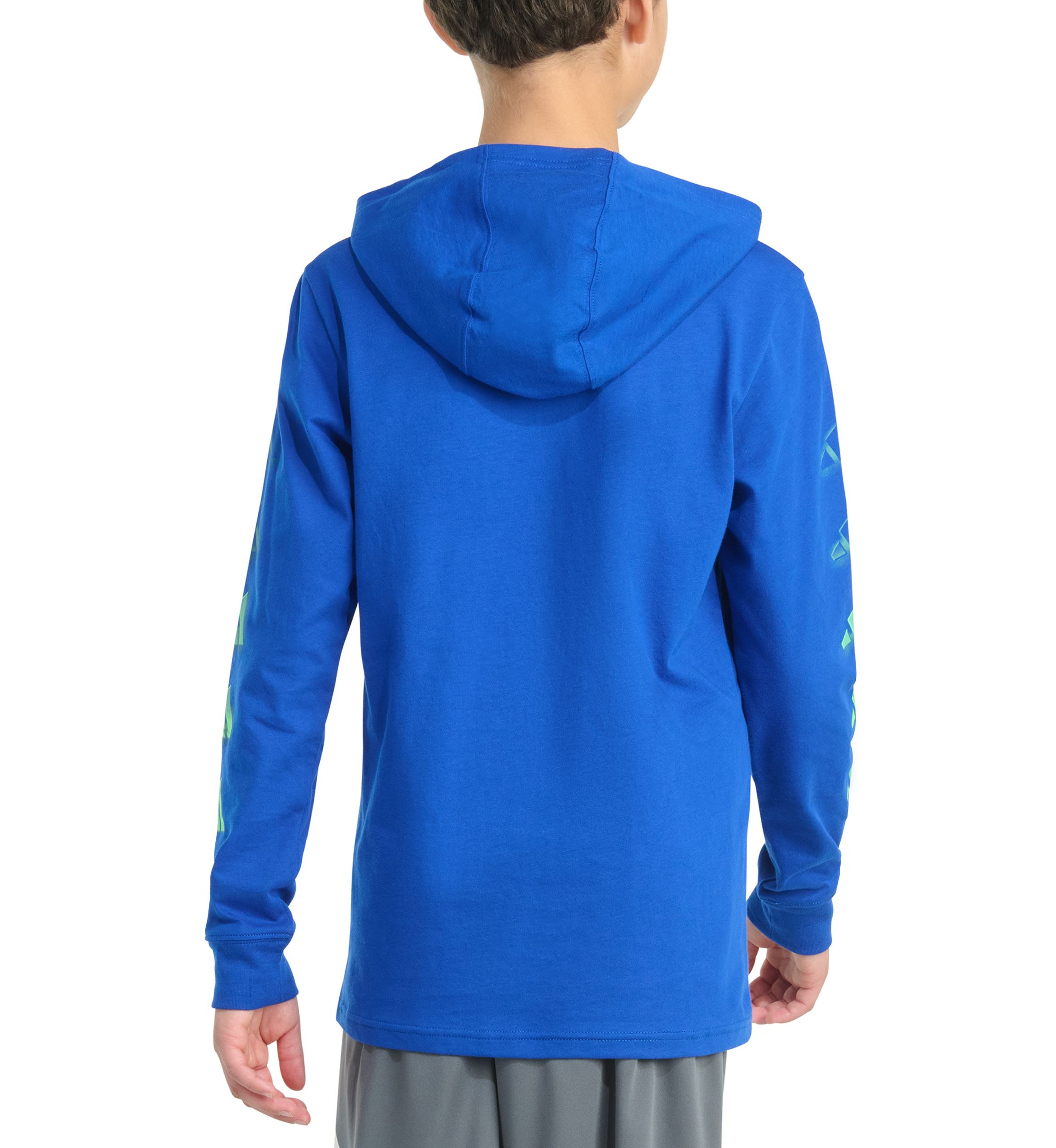 Boys 8-20 Long Sleeve Hooded Overspray Logo T-Shirt (Extended Size)