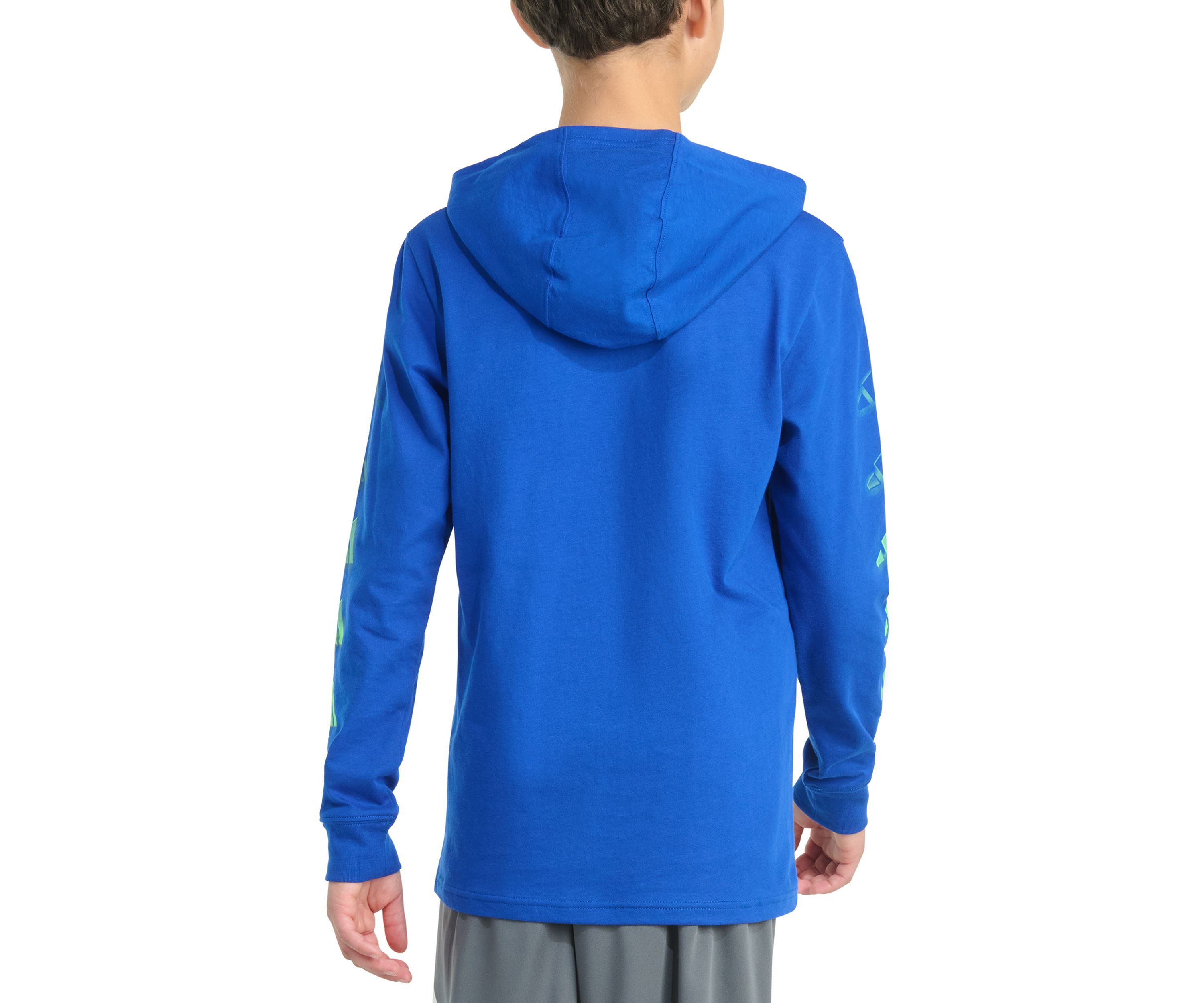 Boys 8-20 Long Sleeve Hooded Overspray Logo T-Shirt (Extended Size)